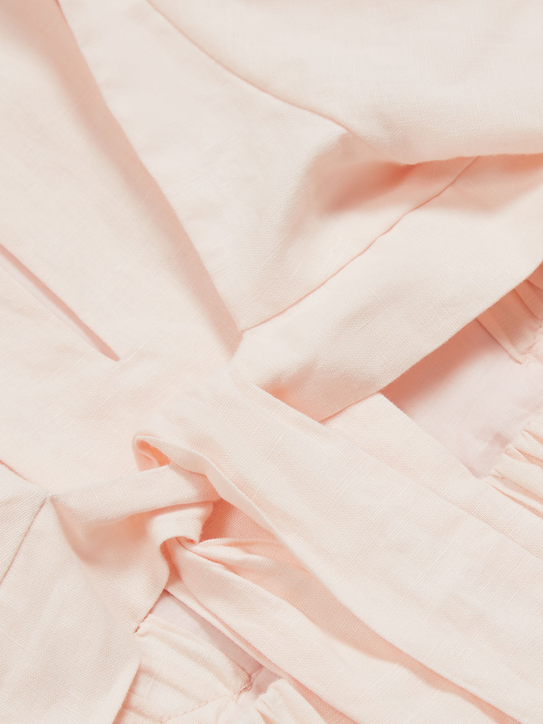 Puff Sleeve Cut Out Back Midi Dress in Pale Pink - Image 6 of 6