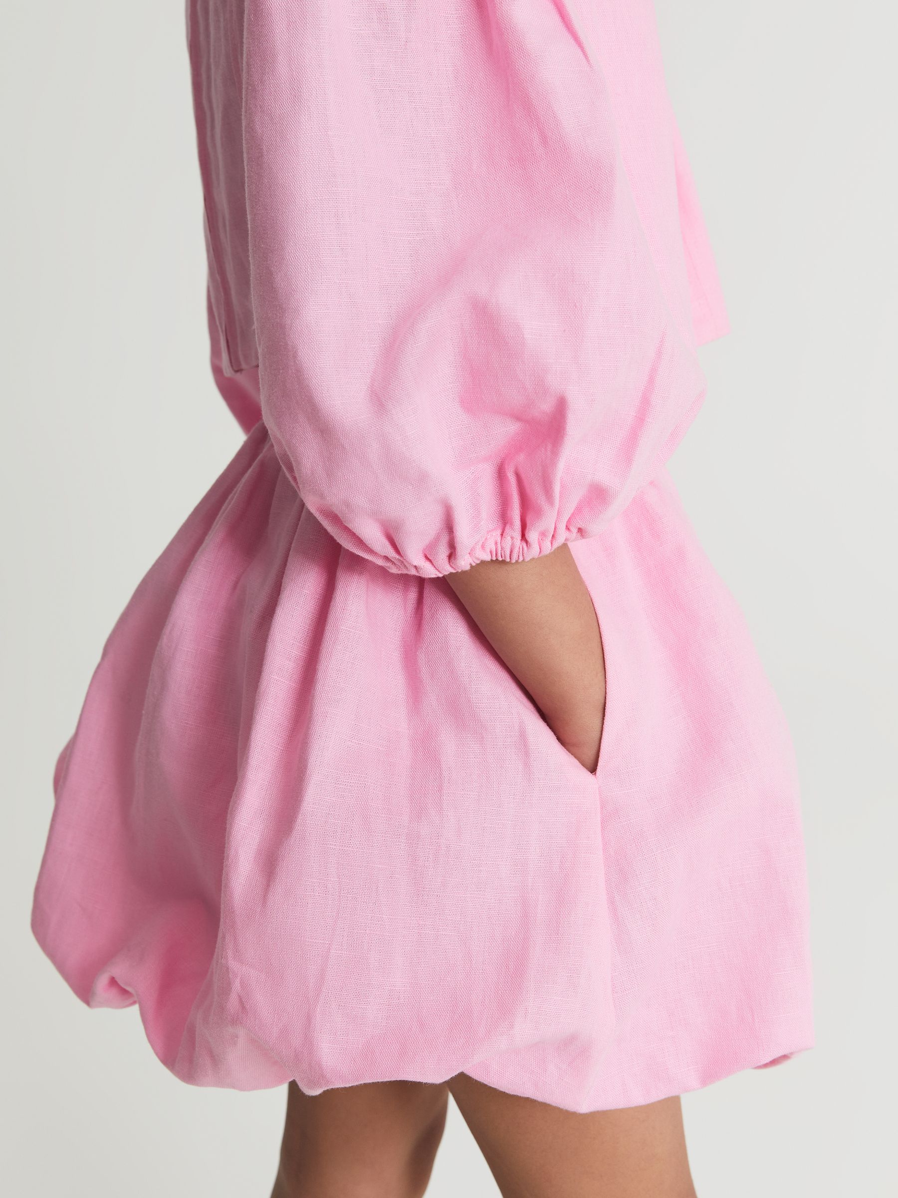Bubble Hem Mini Skirt in Pink - Image 3 of 5