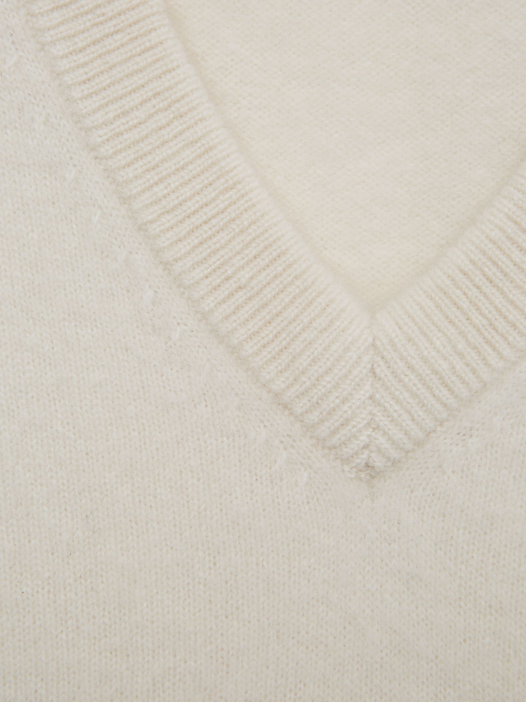 Senior Wool Blend Knitted Vest in Ecru - Image 7 of 7