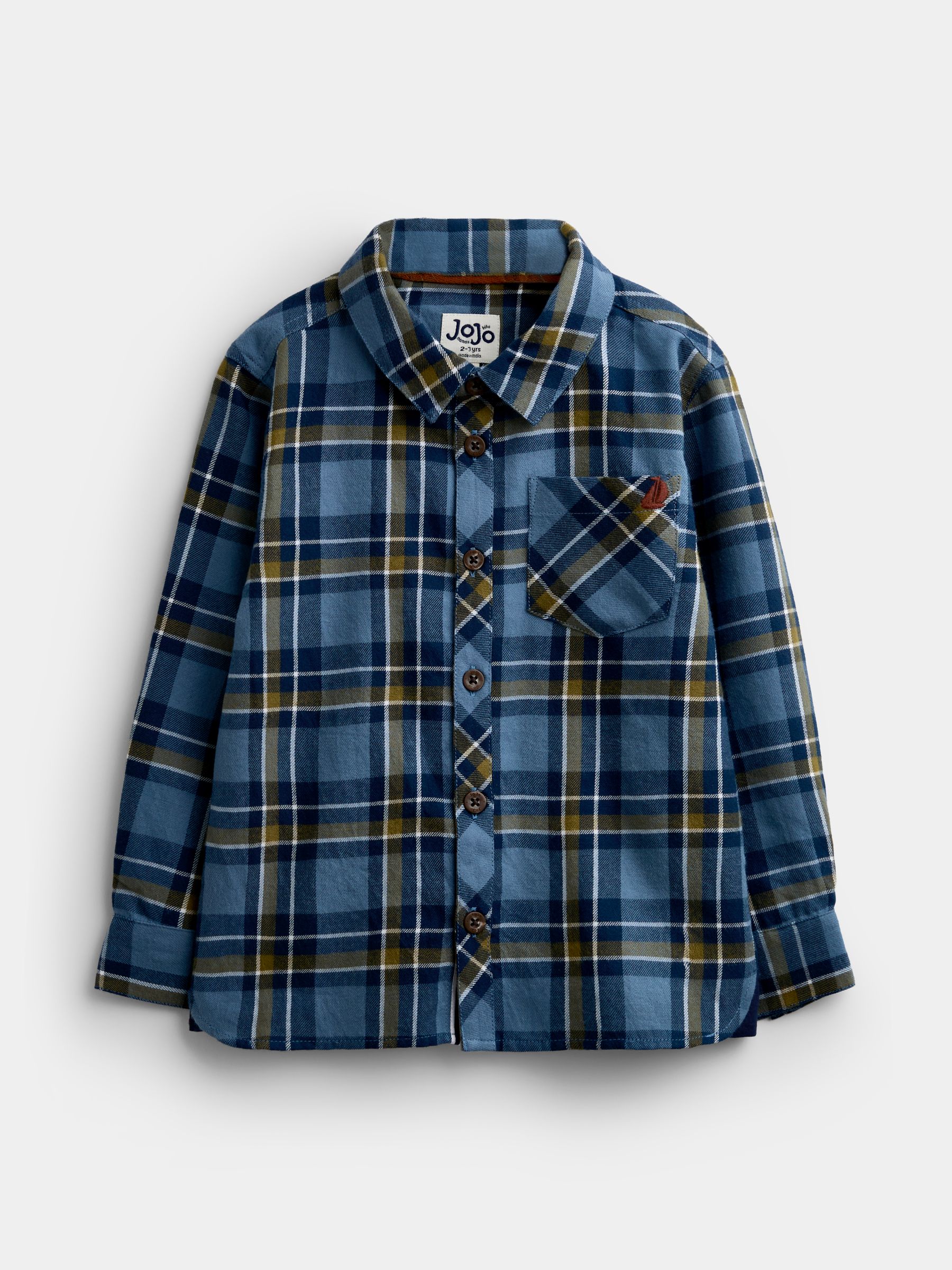 Blue Checked Shirt - Image 1 of 4 Blue Checked Shirt - Image 1 of 4