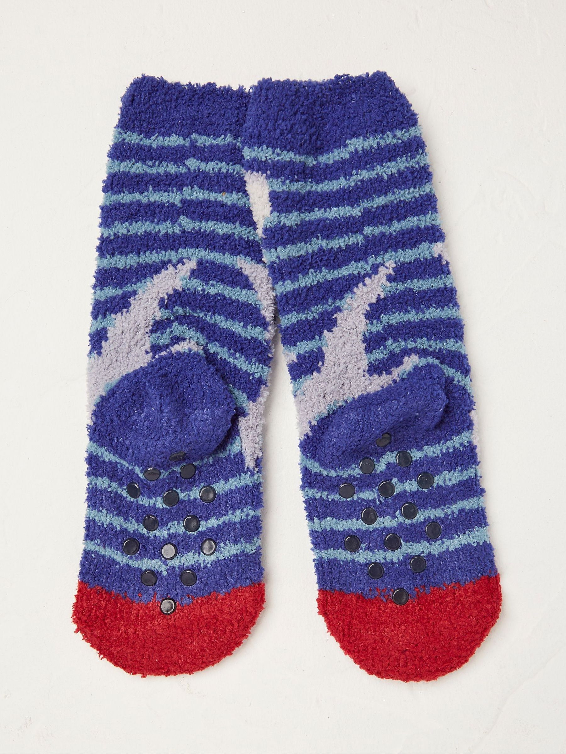 Blue Shark Fluffy Socks - Image 2 of 2