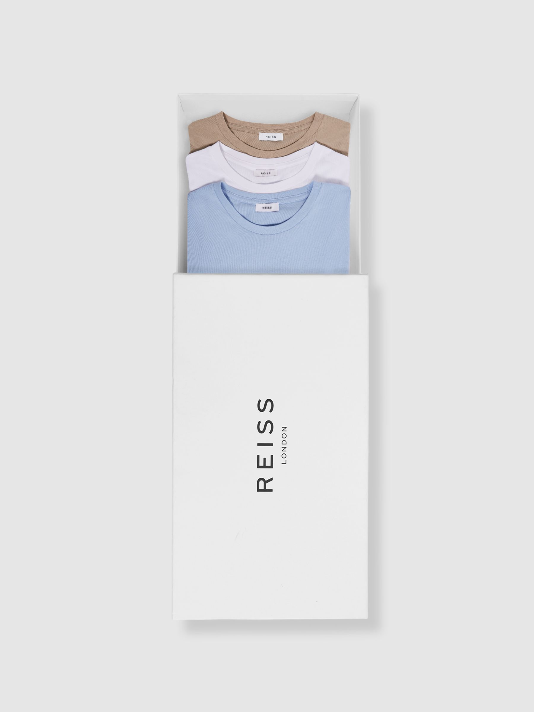 Three Pack Of Crew Neck T-shirts in Neutral - Image 1 of 7