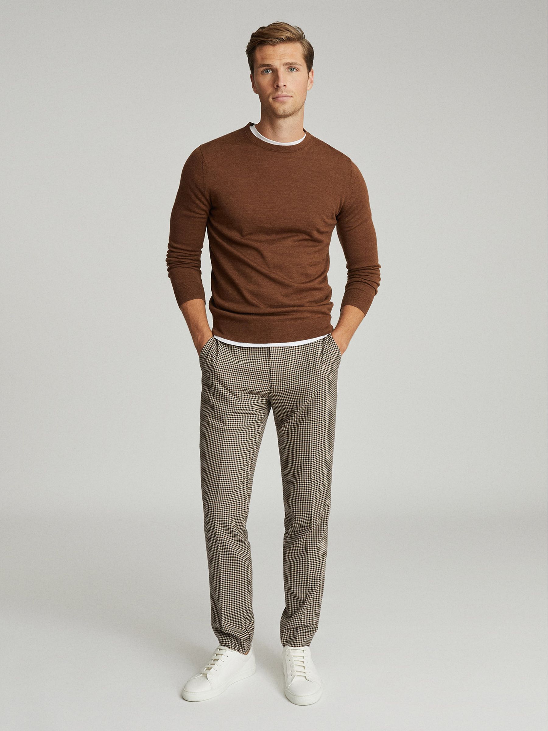 Merino Wool Jumper in Tobacco - Image 1 of 6