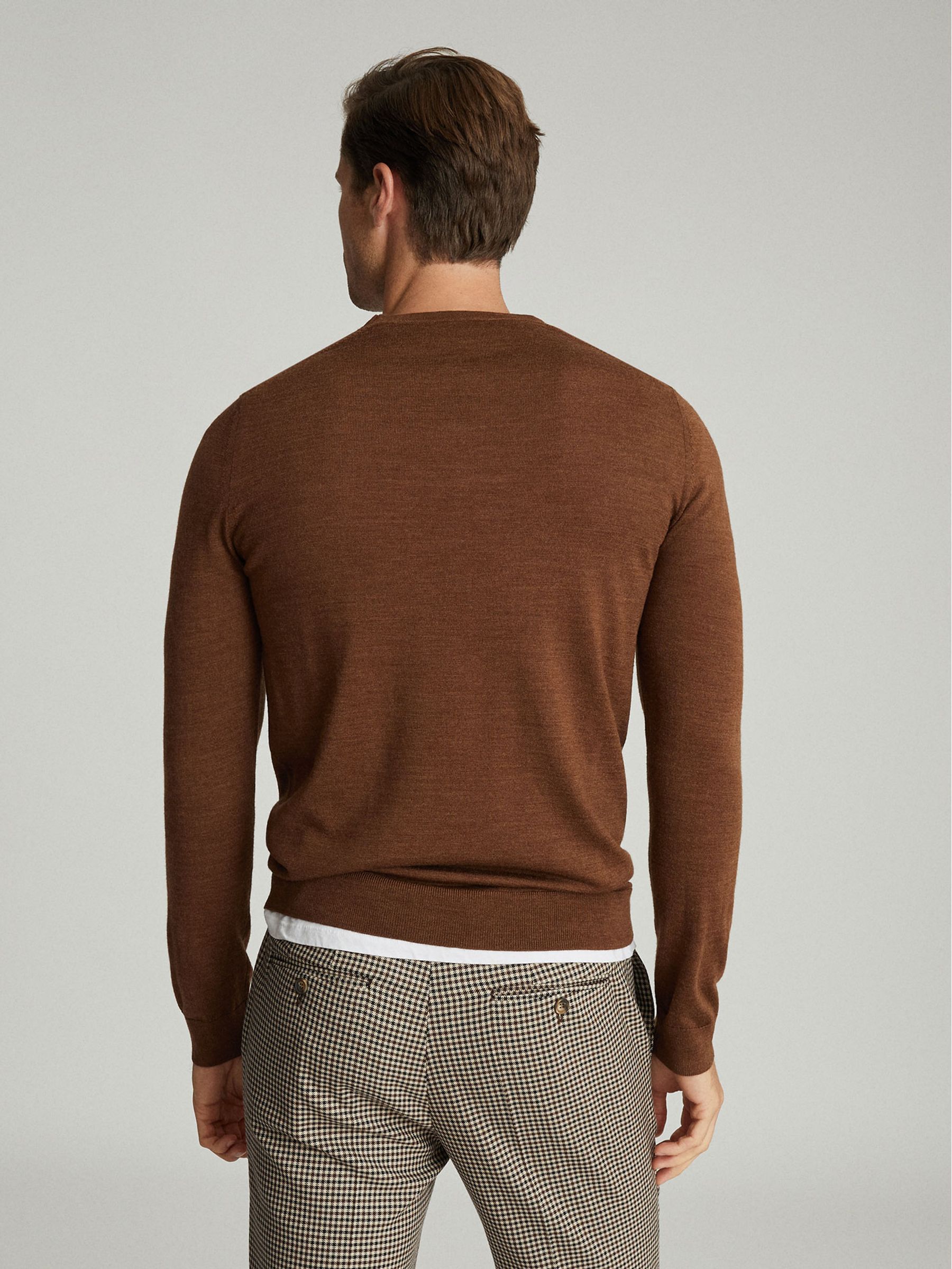Merino Wool Jumper in Tobacco - Image 5 of 6