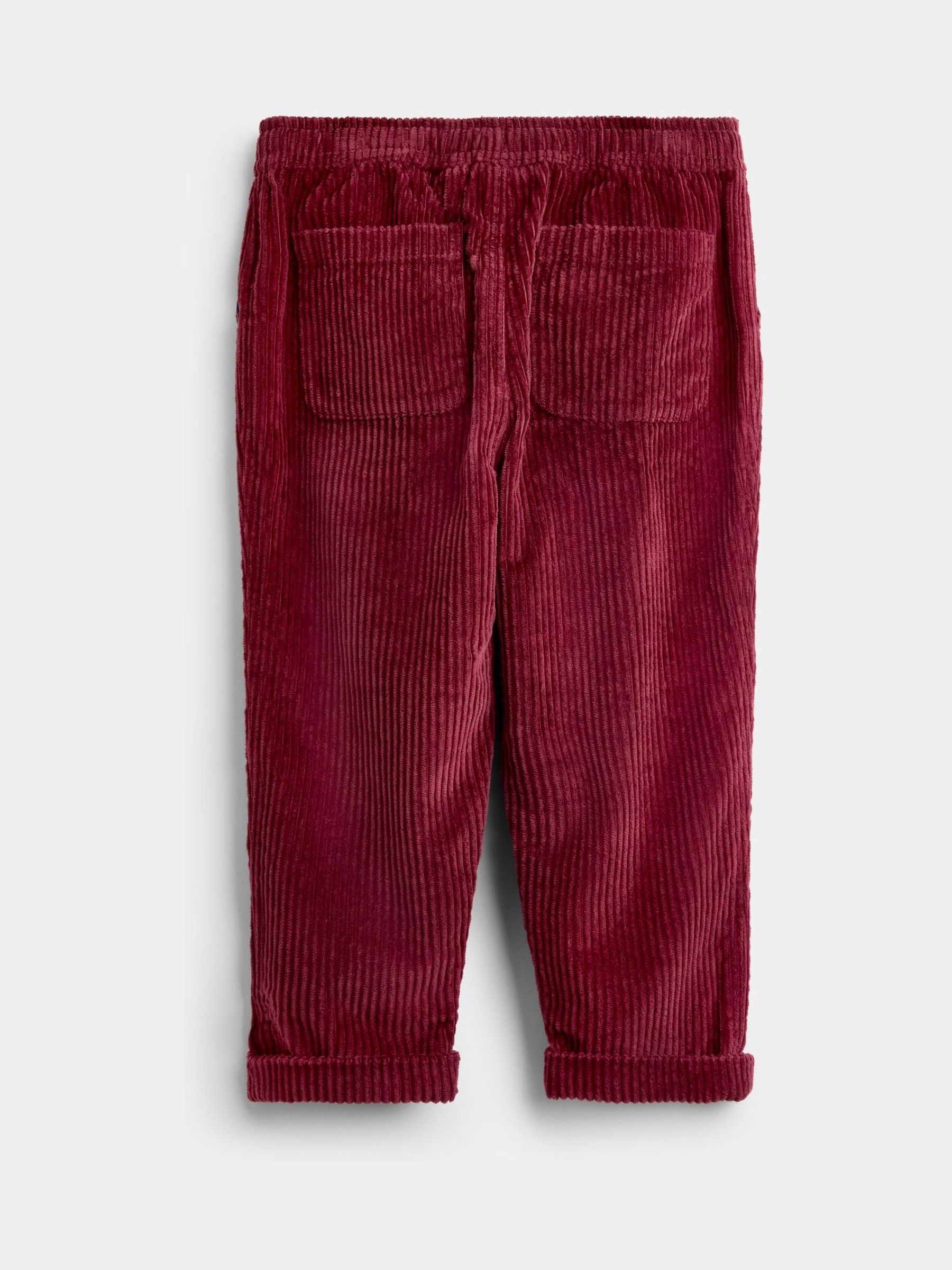 Burgundy Red Cord Pull-Up Trousers - Image 2 of 4 Burgundy Red Cord Pull-Up Trousers - Image 2 of 4