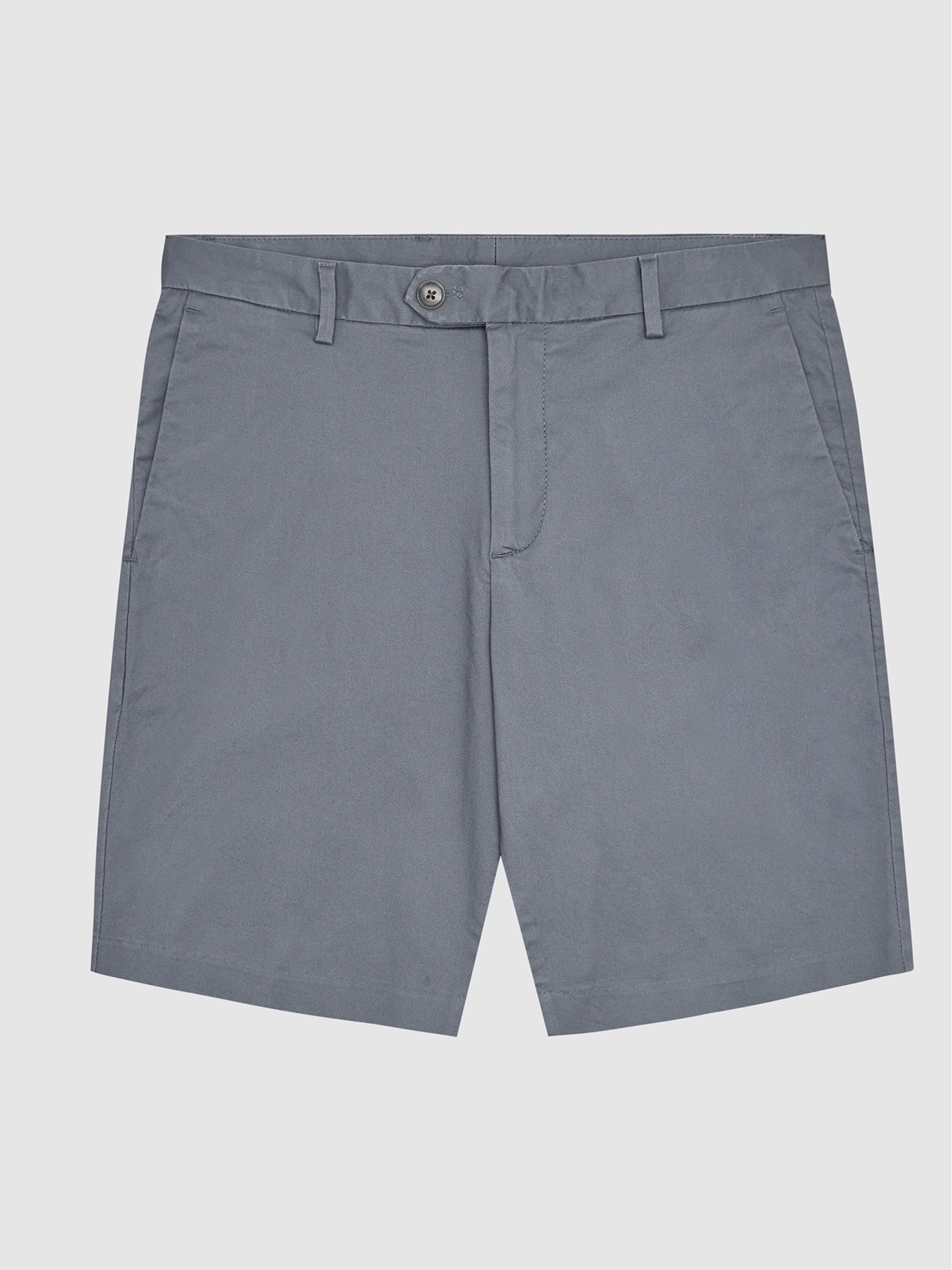 Casual Chino Shorts in Airforce Blue - Image 2 of 6
