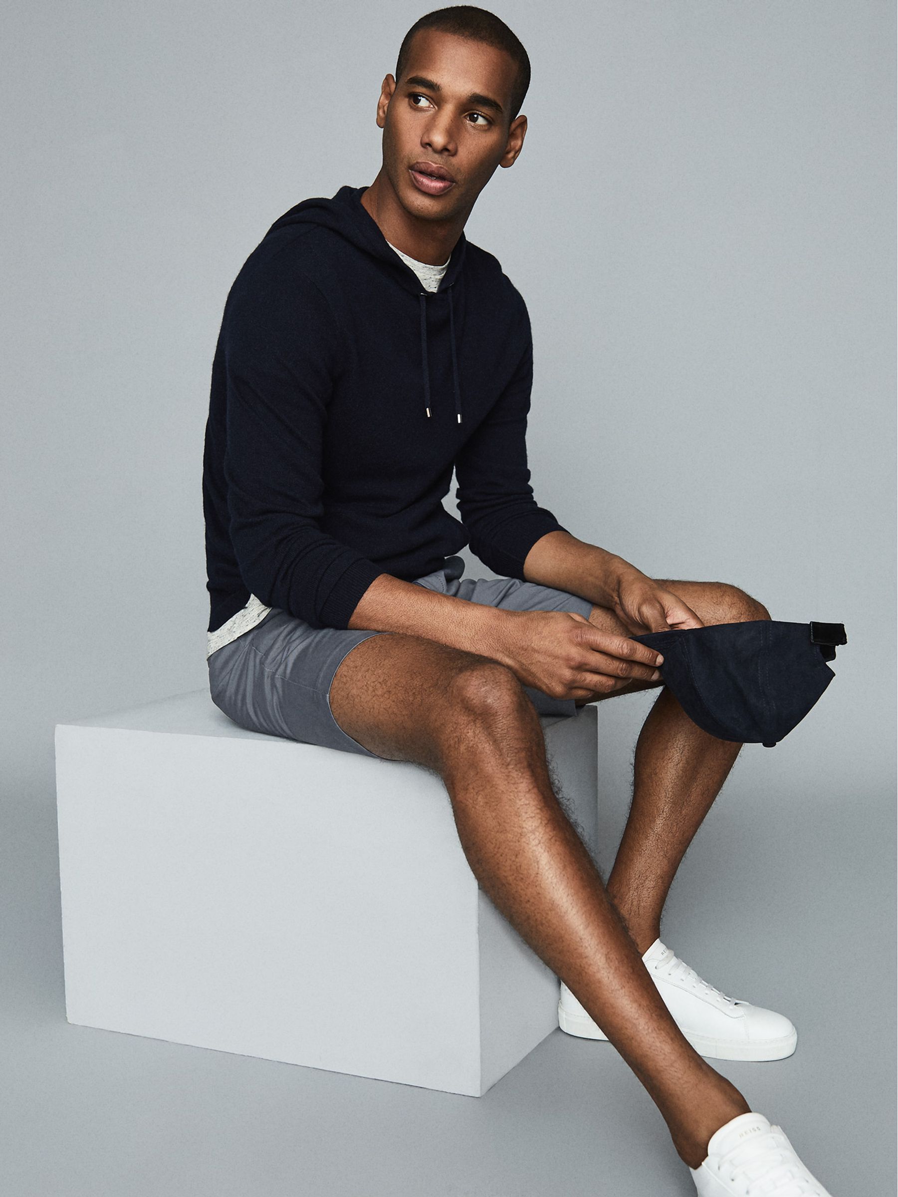 Casual Chino Shorts in Airforce Blue - Image 4 of 6