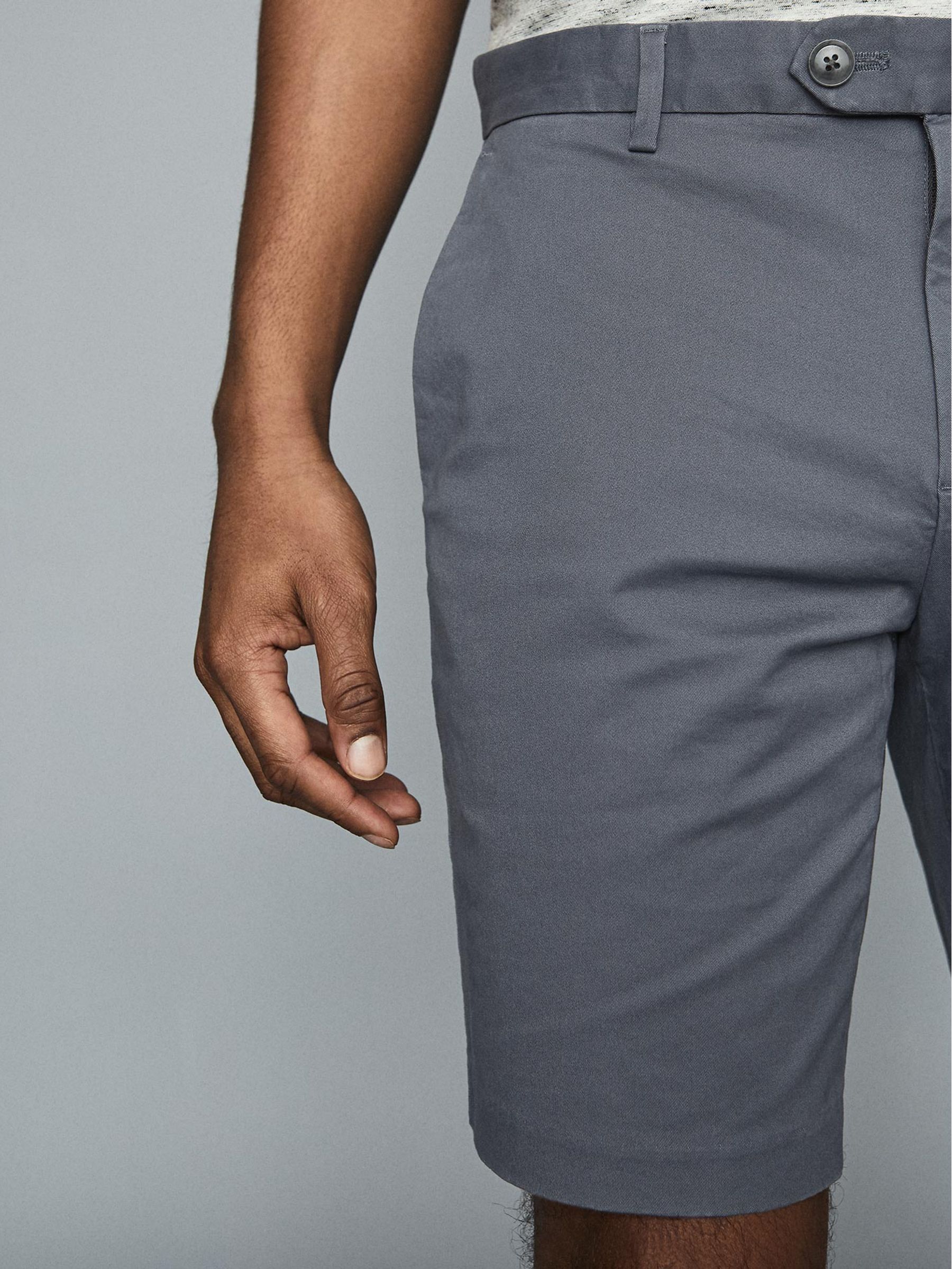 Casual Chino Shorts in Airforce Blue - Image 6 of 6