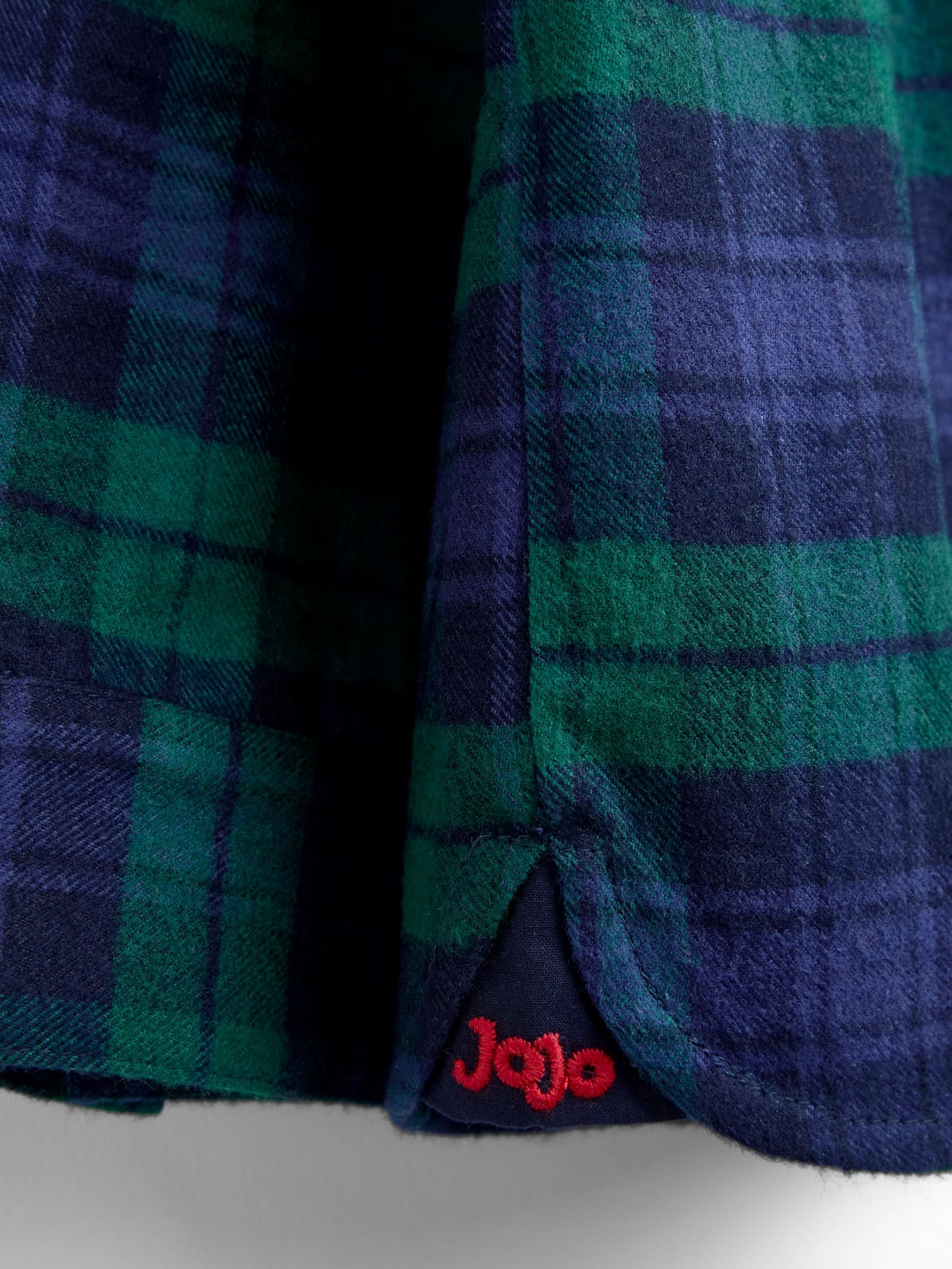 Navy Blue Check Tartan Shirt - Image 4 of 4 Navy Blue Check Tartan Shirt - Image 4 of 4