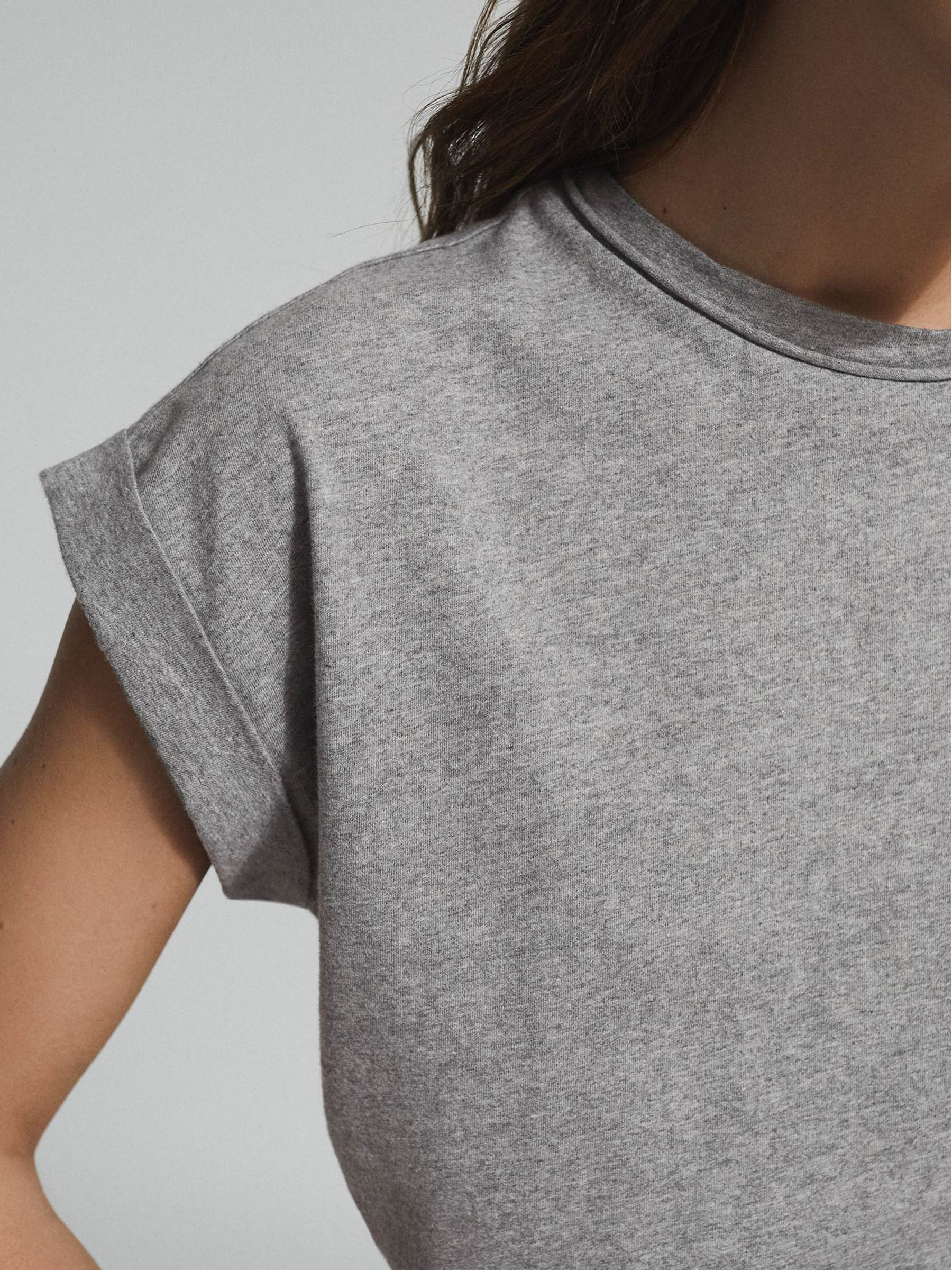 Cotton Jersey T-Shirt in Grey Marl - Image 4 of 6