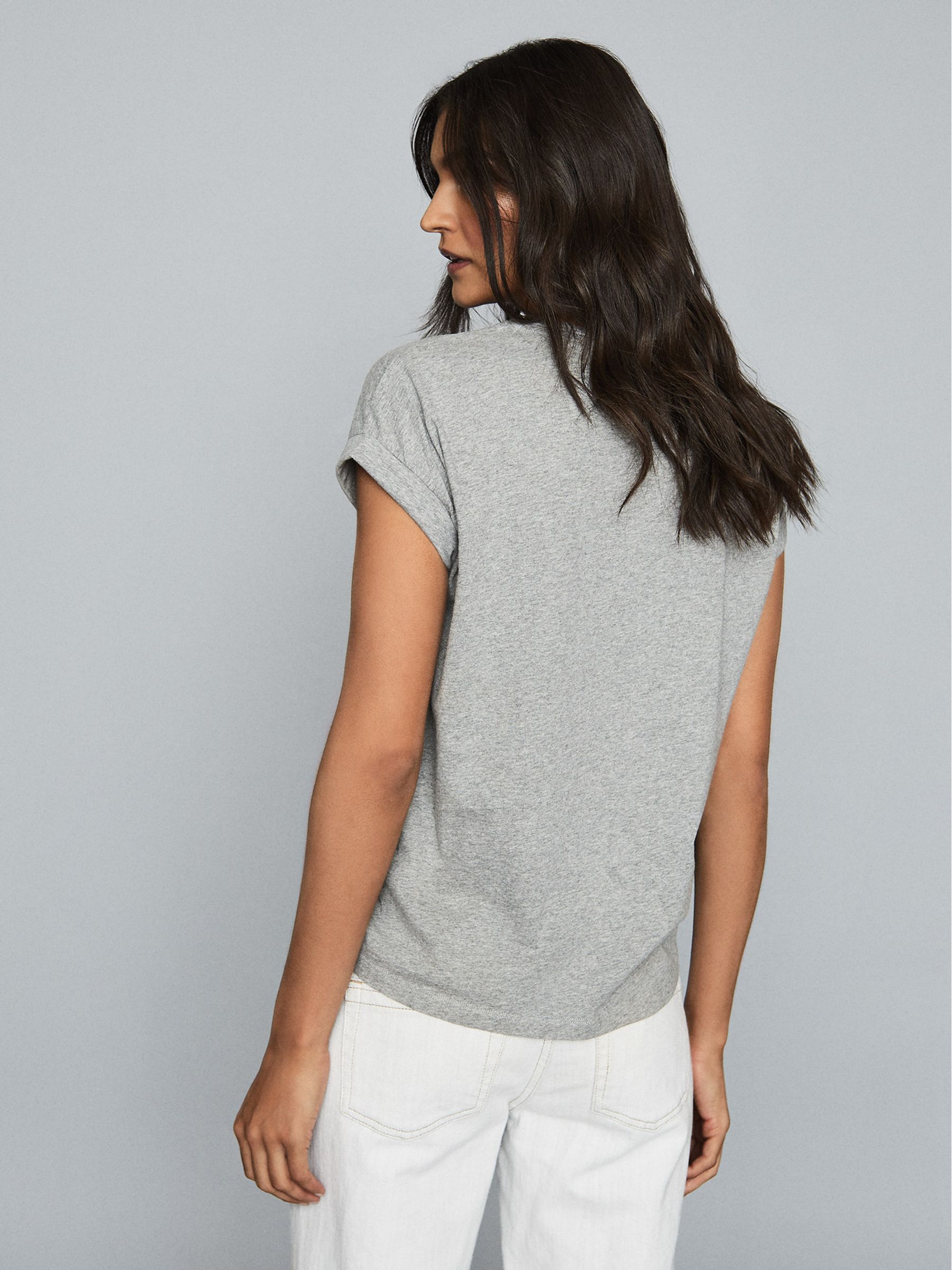 Cotton Jersey T-Shirt in Grey Marl - Image 5 of 6