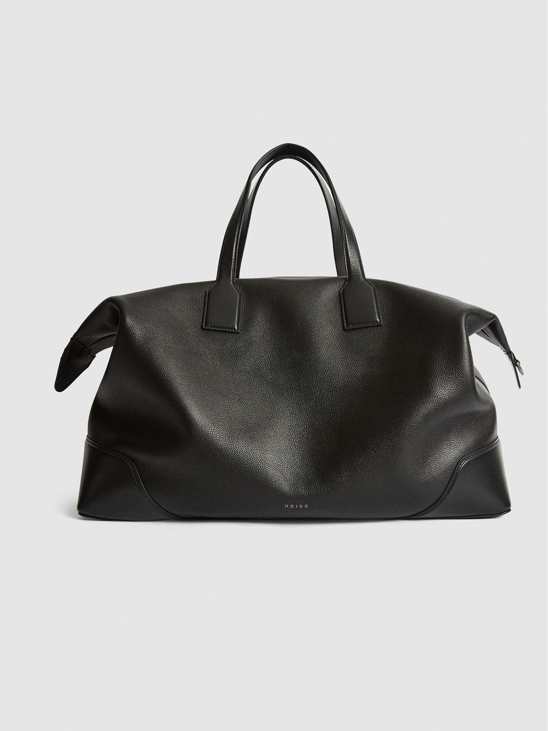 Leather Weekend Holdall in Black - Image 5 of 6