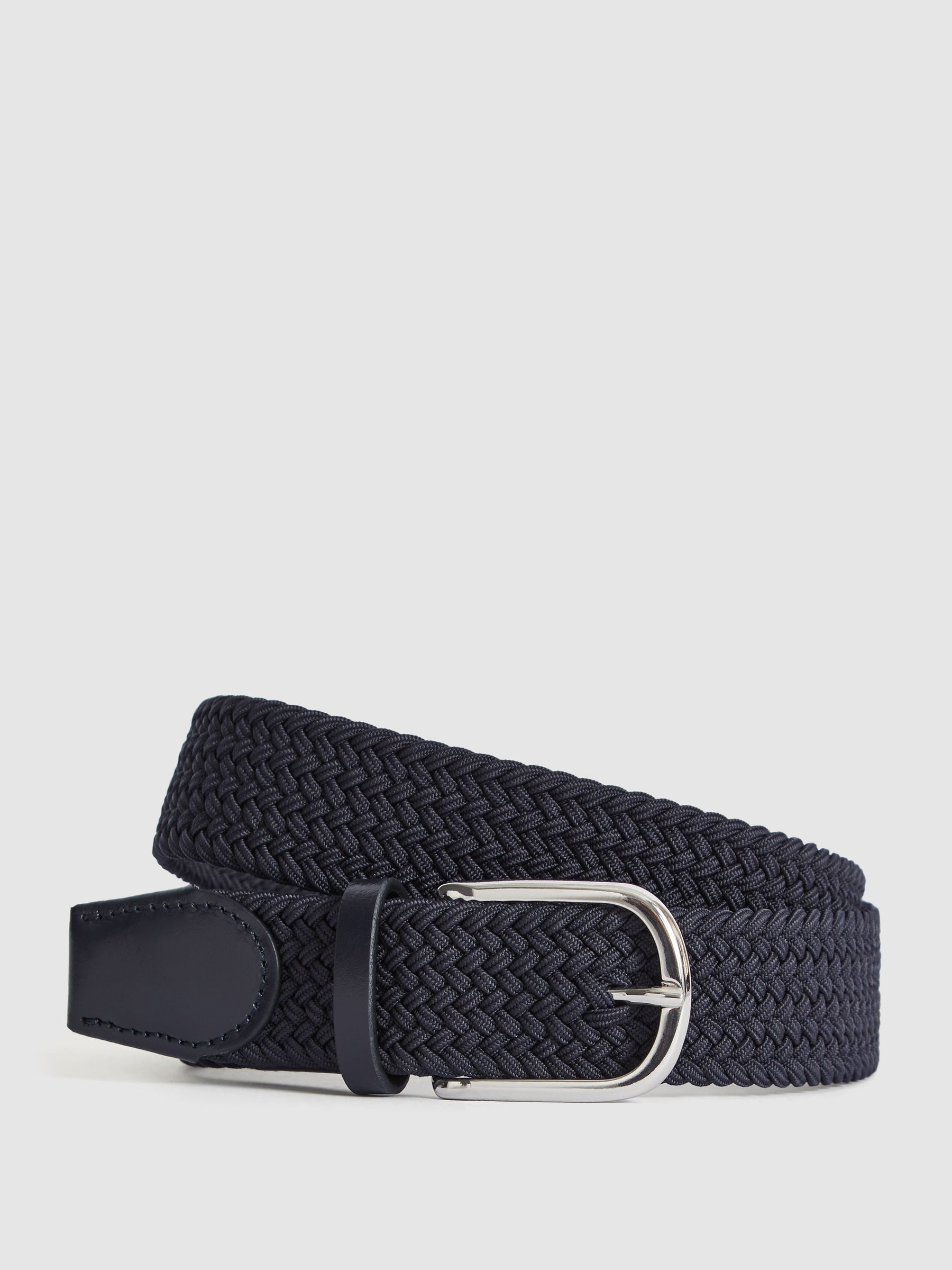 Woven Belt in Navy - Image 1 of 6