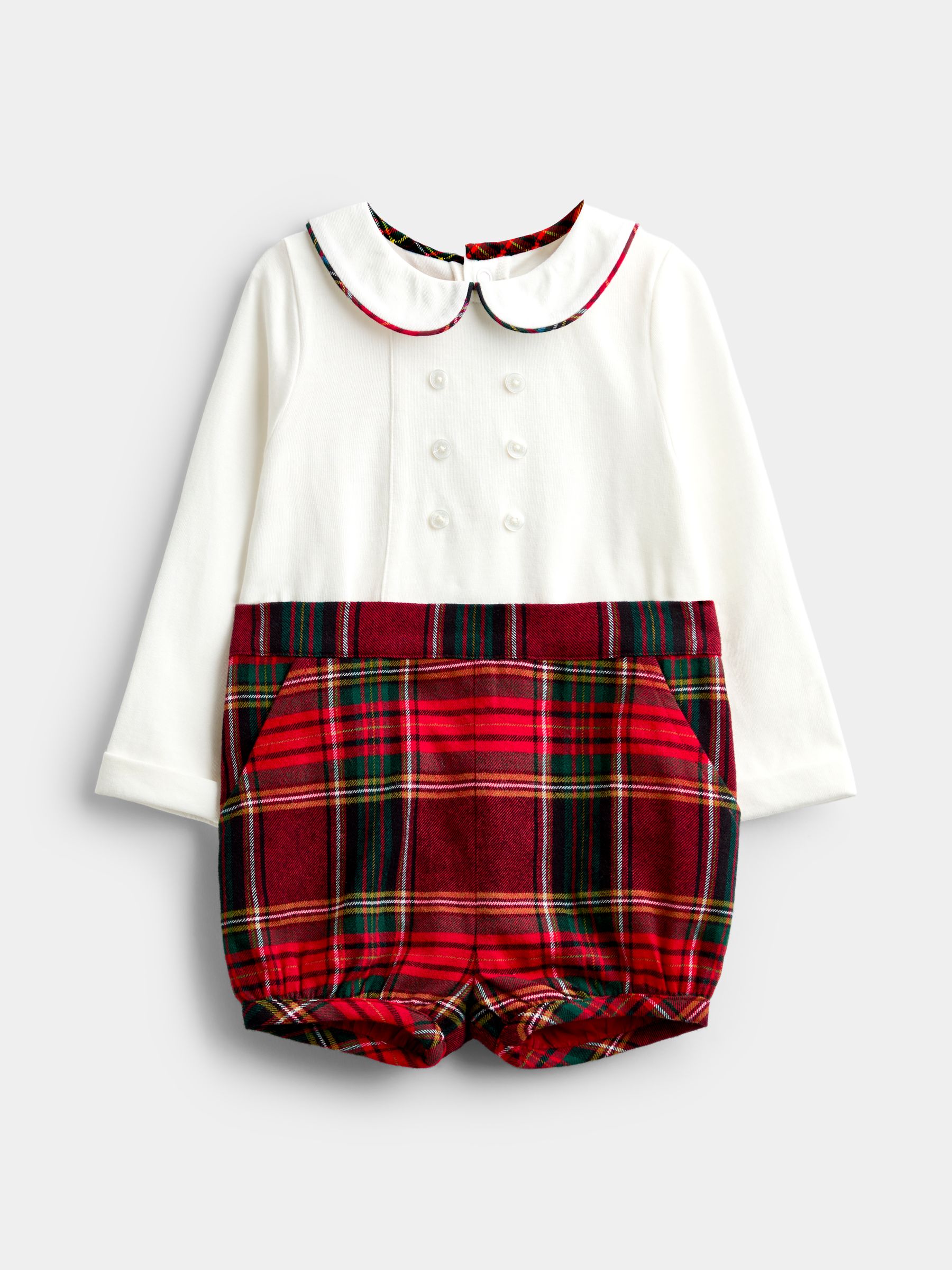 Dark Red Tartan 2-Piece Classic Body & Tartan Short Set - Image 1 of 7 Dark Red Tartan 2-Piece Classic Body & Tartan Short Set - Image 1 of 7