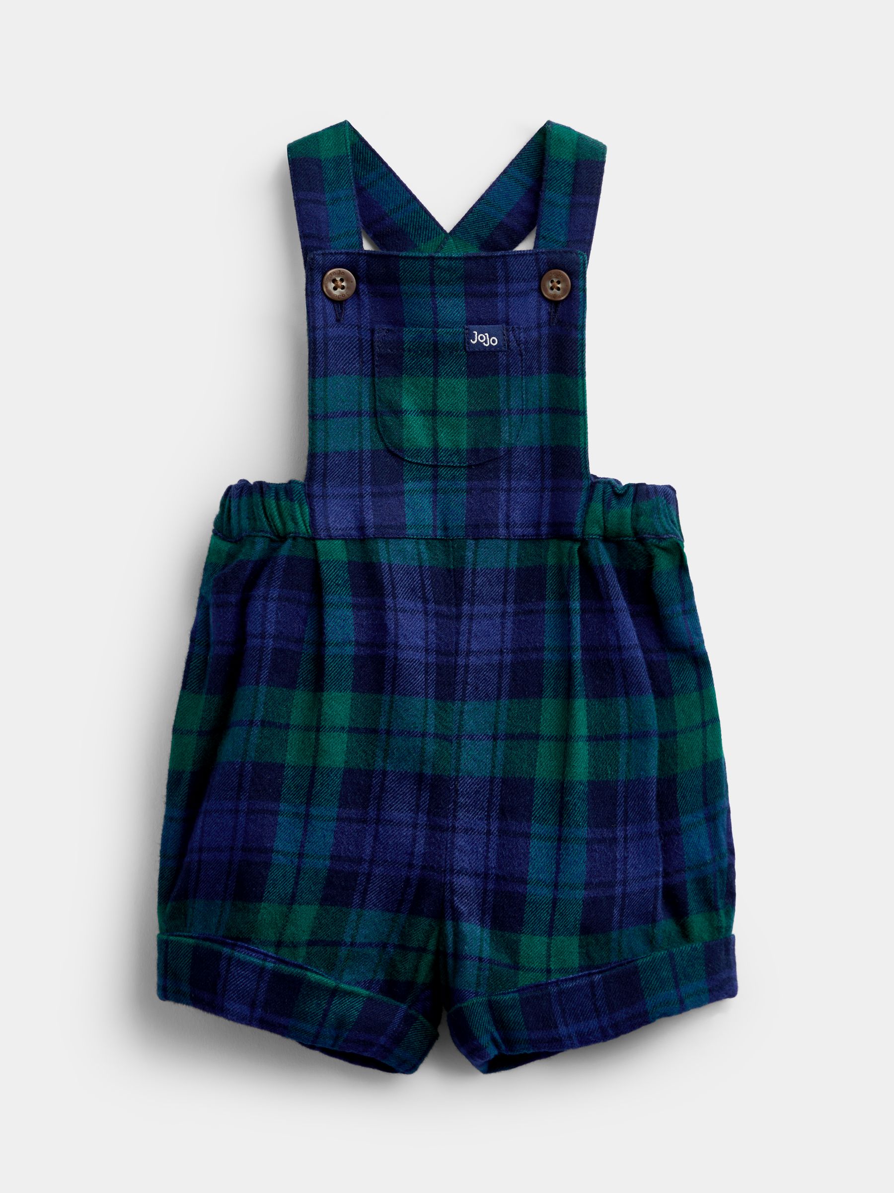 Dark Green Tartan Dungarees & Top Set - Image 4 of 6