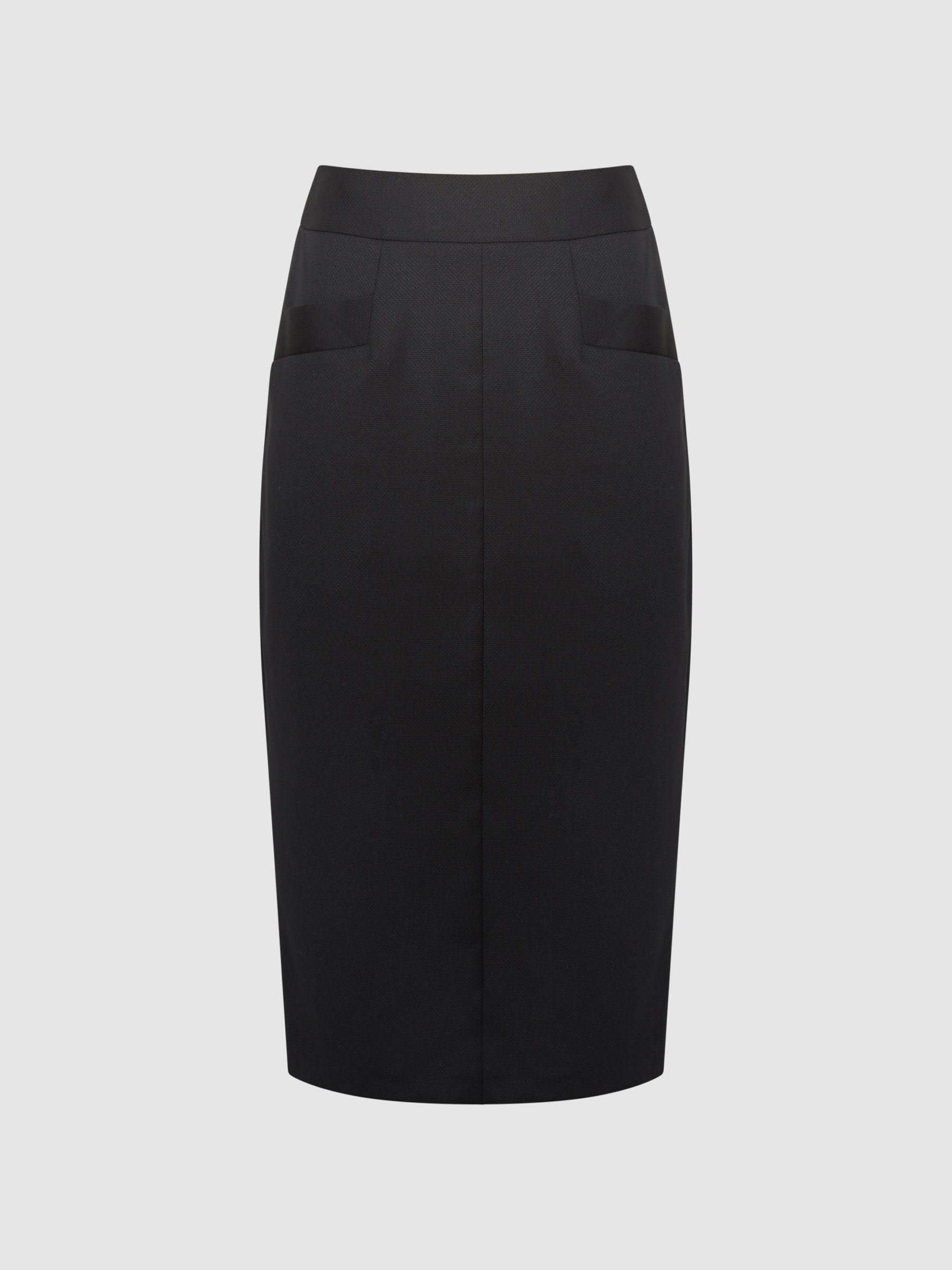 Tailored Pencil Skirt in Black - Image 2 of 6