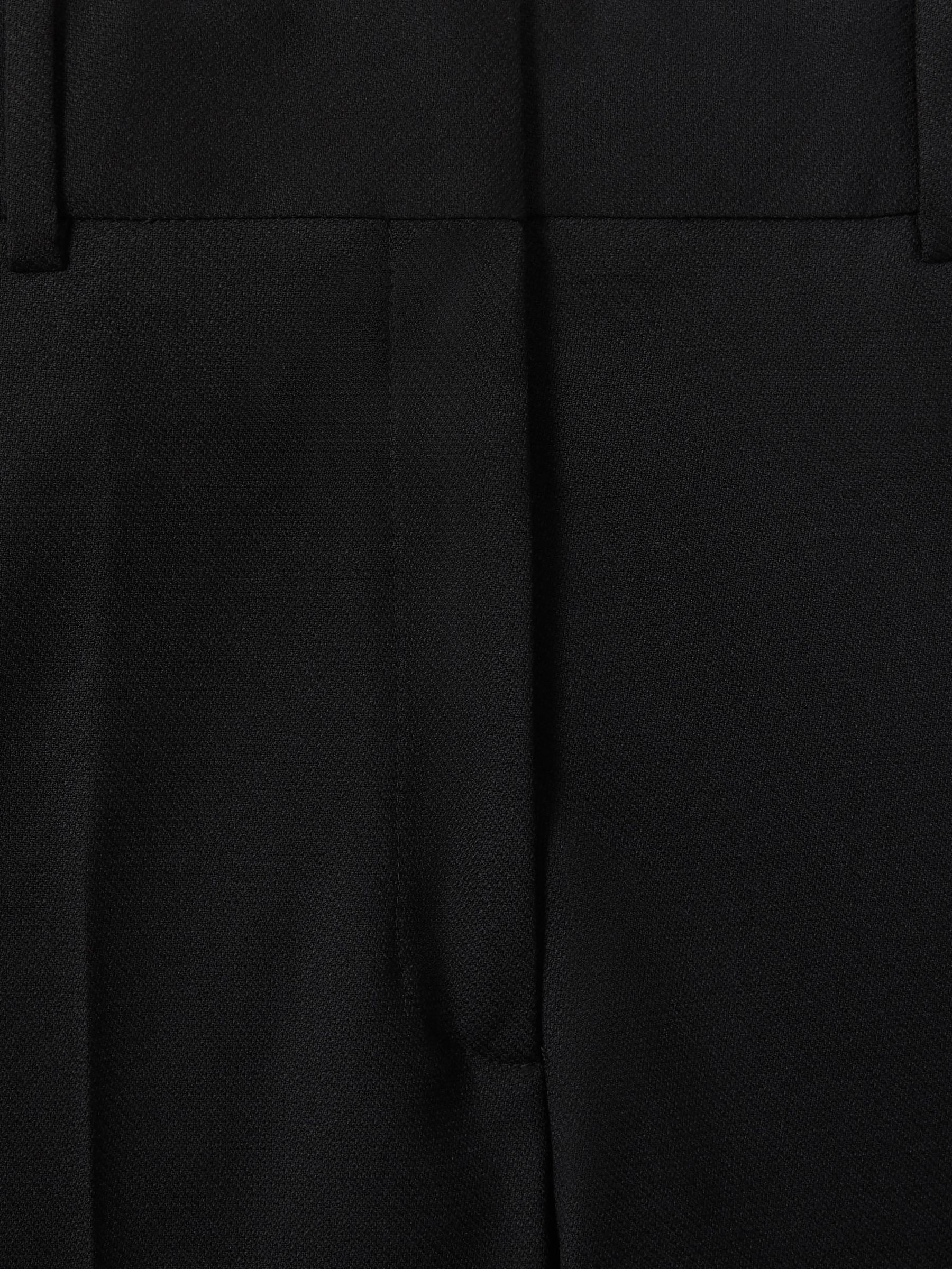 Petite Wool-Blend Tailored Flared Suit Trousers in Black - image 5