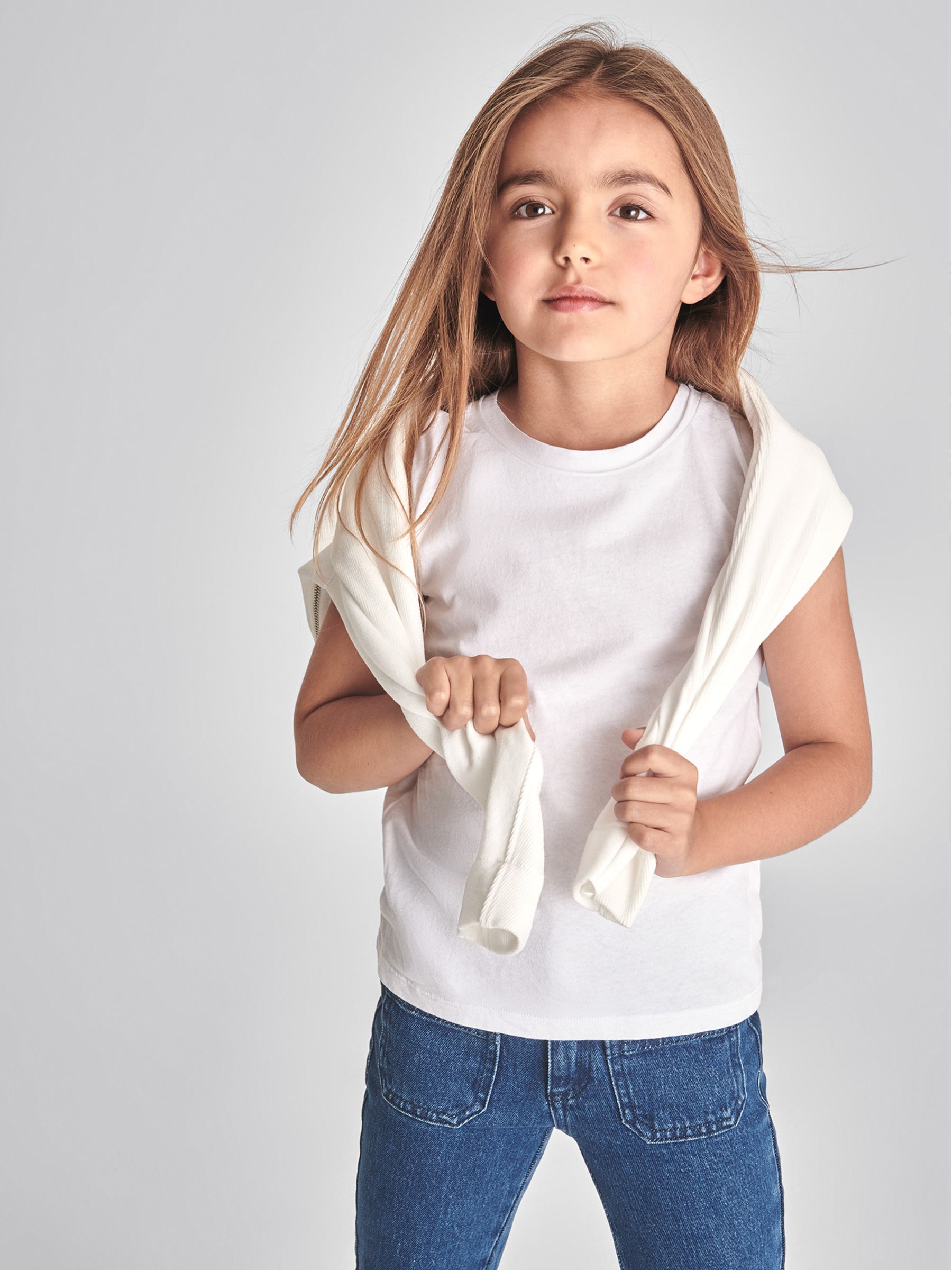 Cotton Jersey T Shirt in White - Image 4 of 6