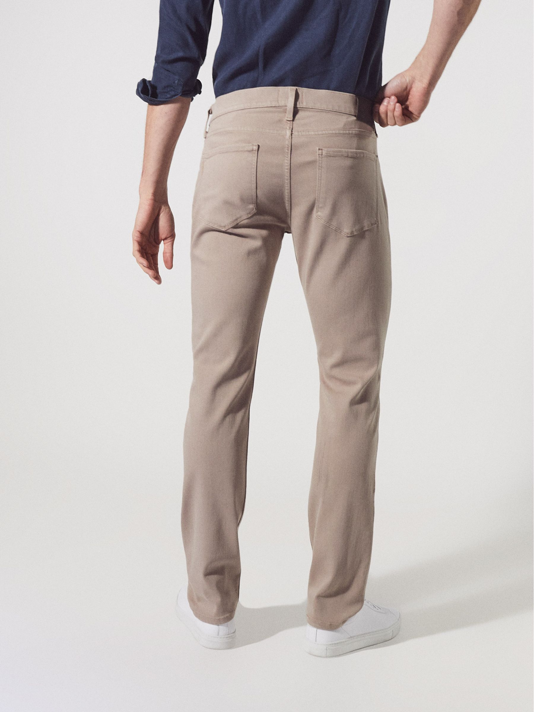 Paige High Stretch Slim Straight Fit Jeans in Stone - Image 5 of 5