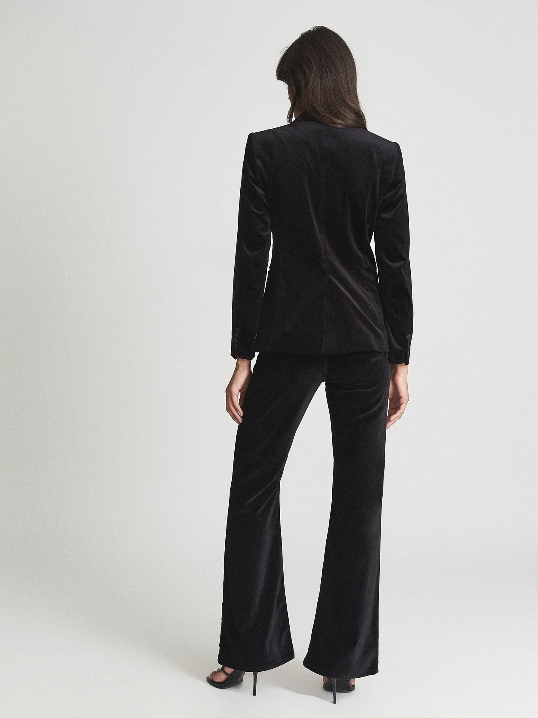 Petite Velvet Blazer in Black - Image 5 of 6