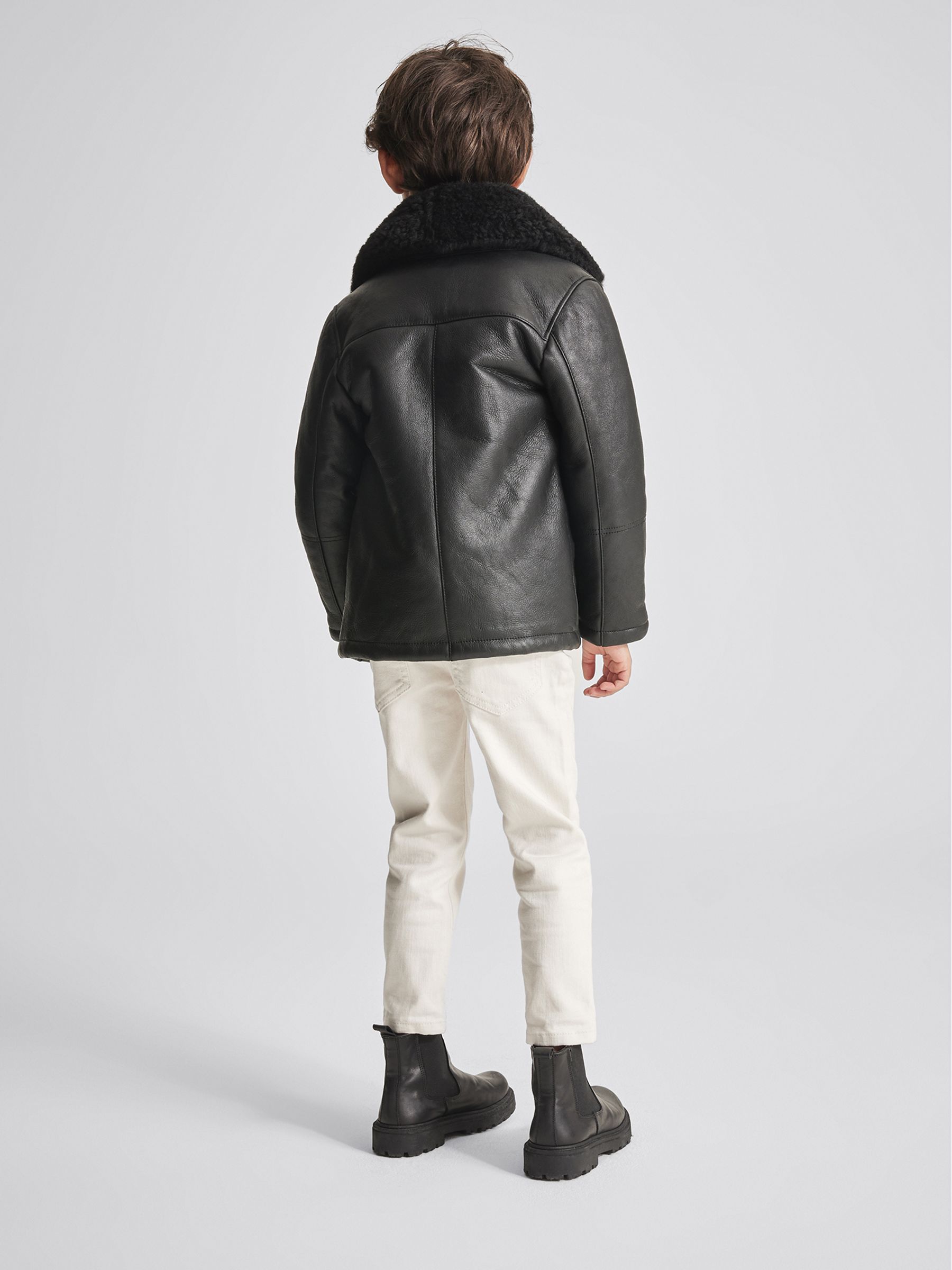 Shearling Jacket in Black - Image 5 of 6