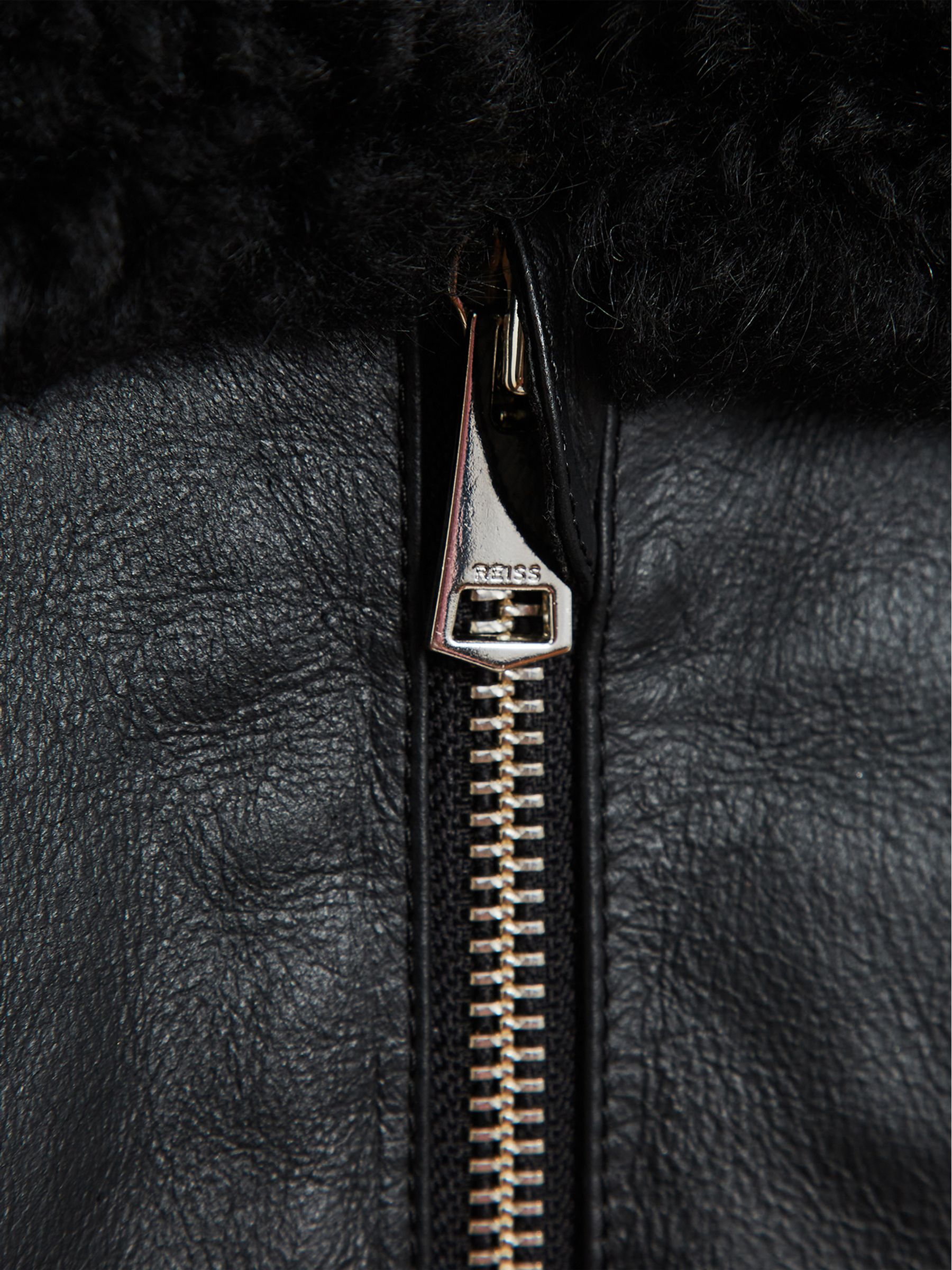 Shearling Jacket in Black - Image 6 of 6