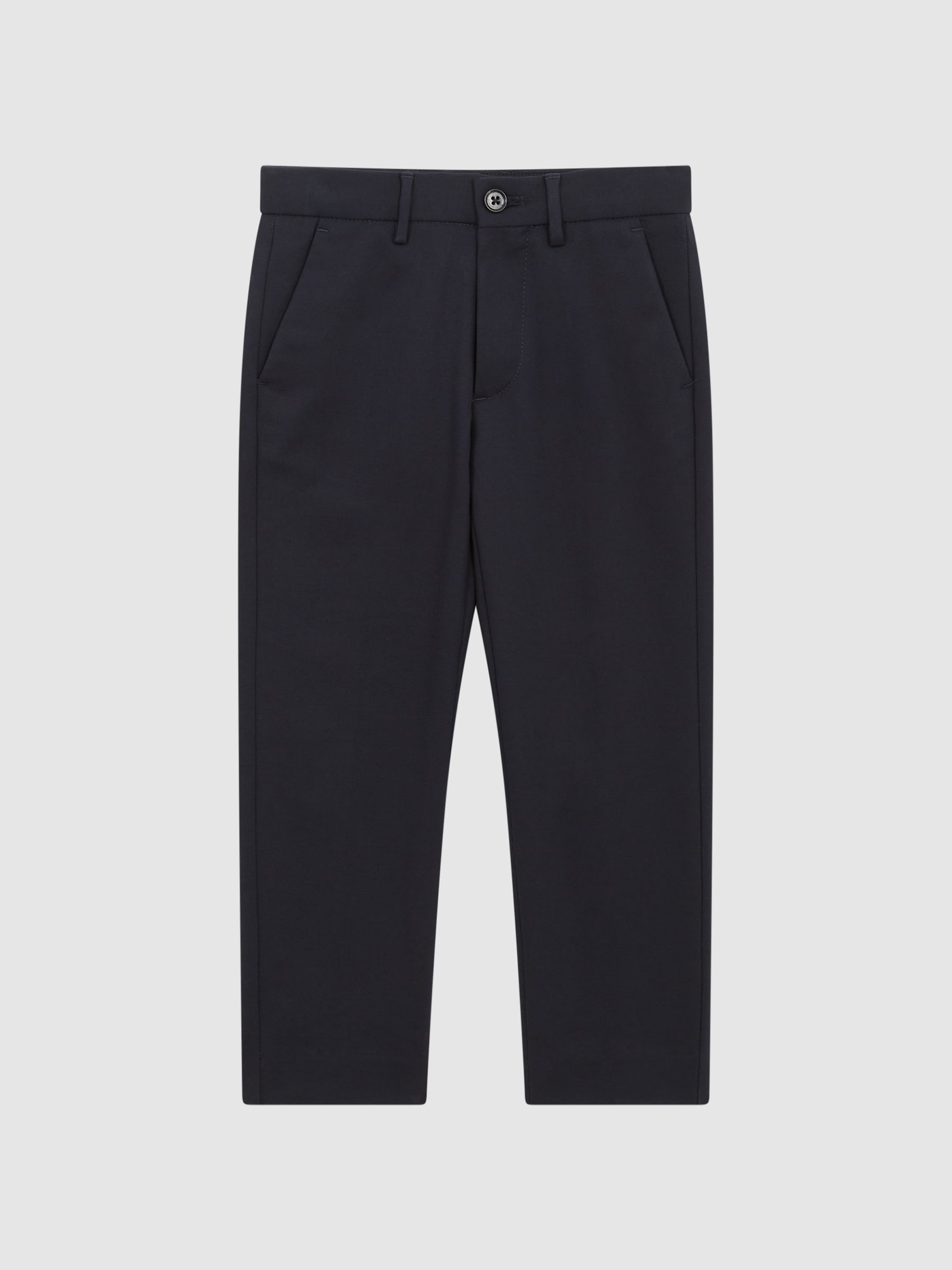 Stretch Cotton Chinos in Navy - Image 2 of 6