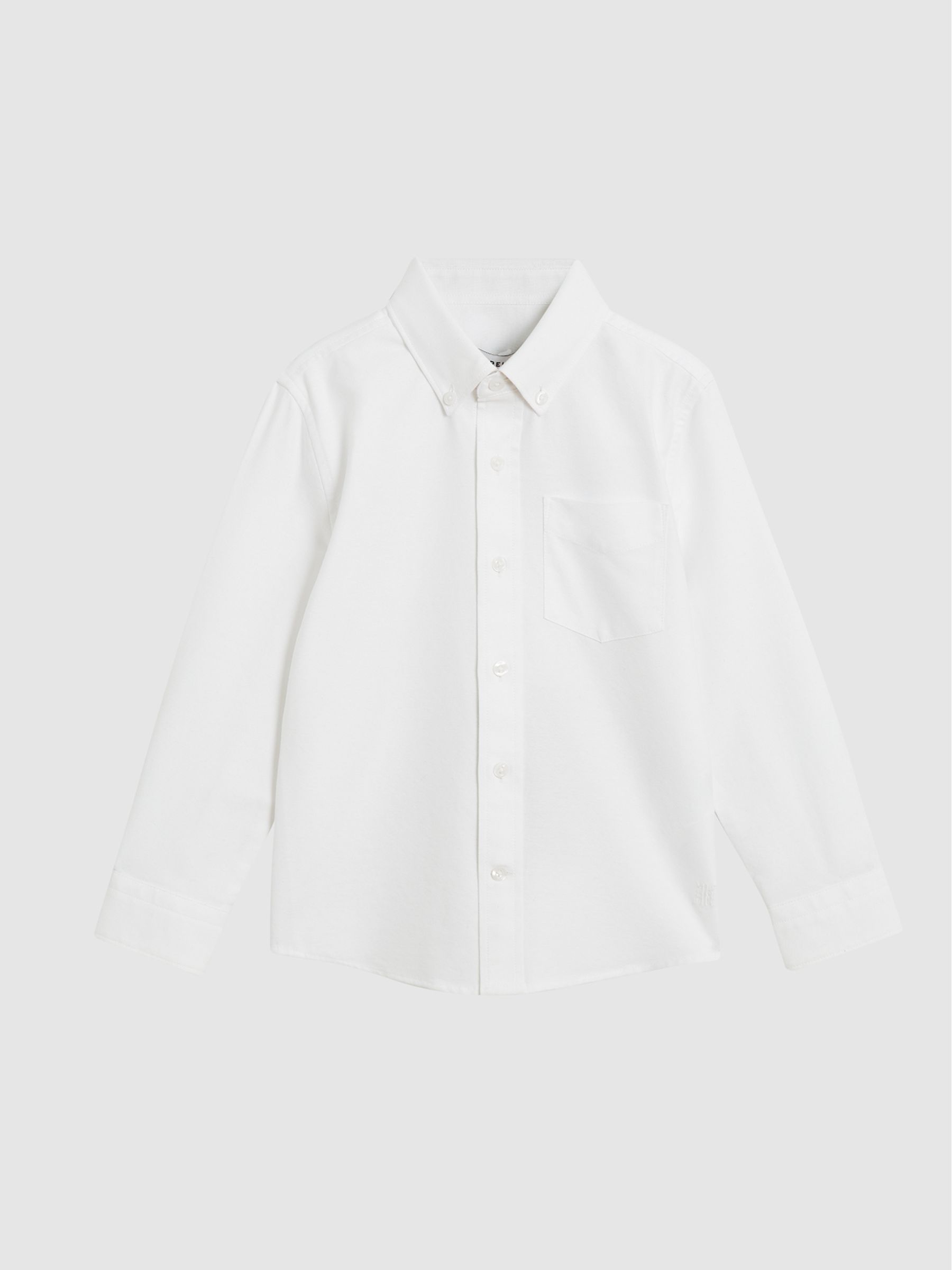 Button Down Oxford Shirt in White - Image 2 of 6