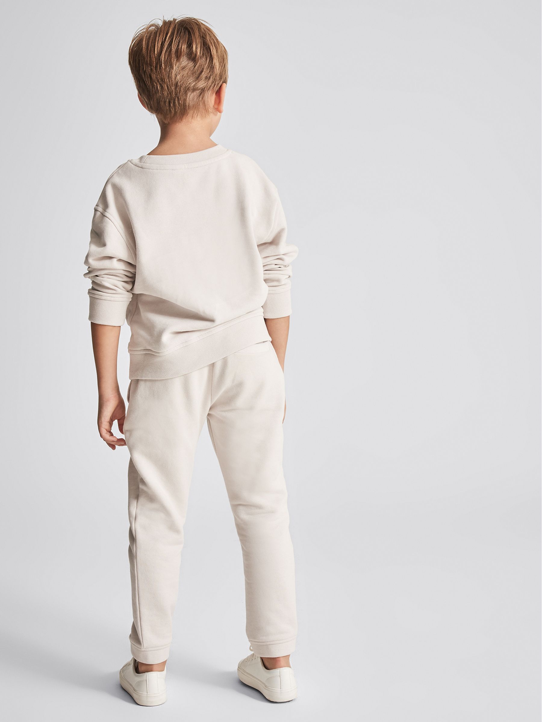 Crew Neck Knitted Jumper in Cream - Image 5 of 6