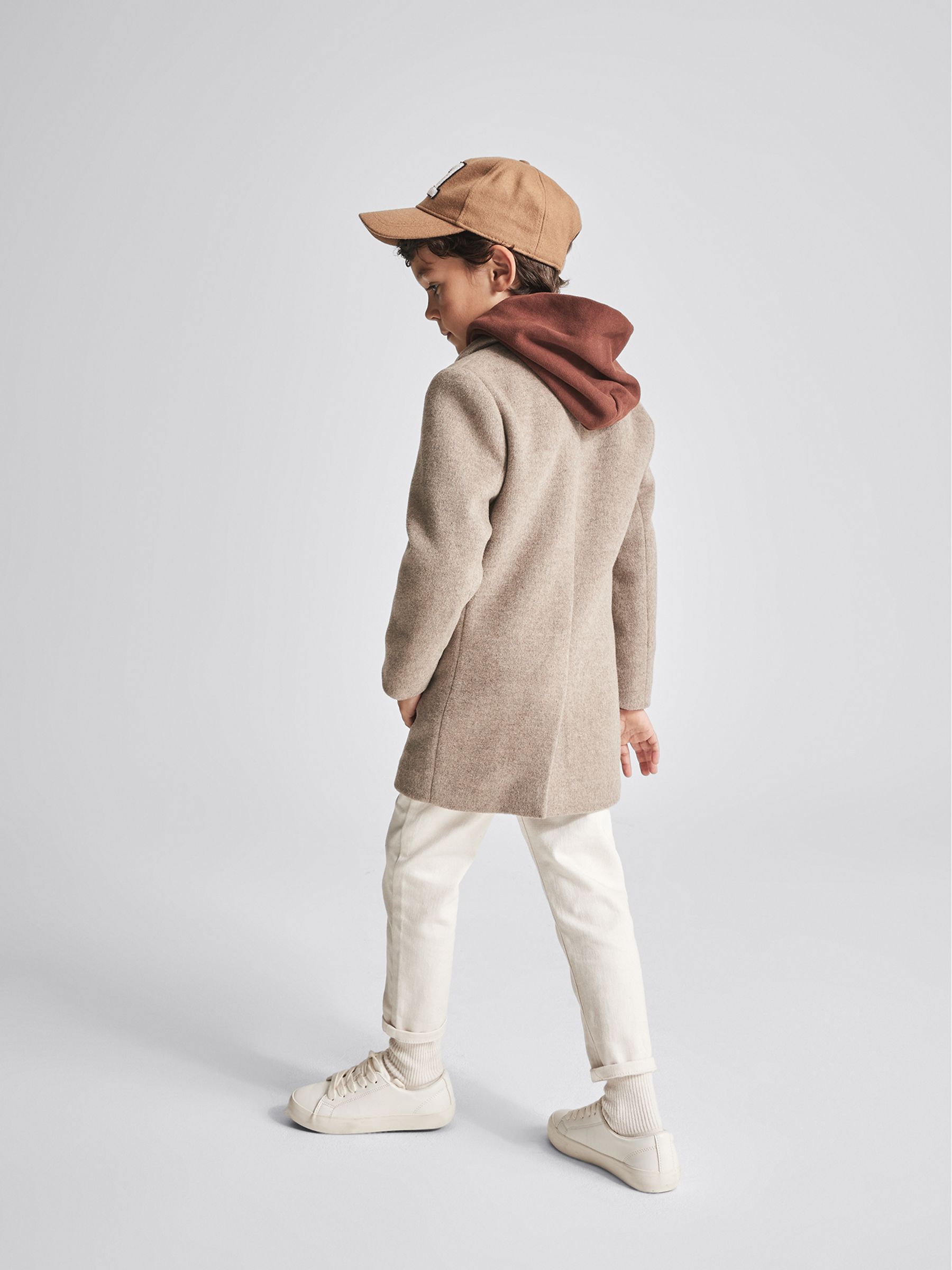 Single Breasted Overcoat in Oatmeal - Image 5 of 6