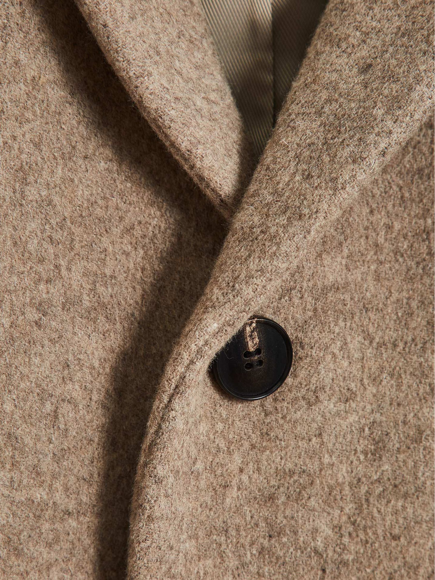 Single Breasted Overcoat in Oatmeal - Image 6 of 6