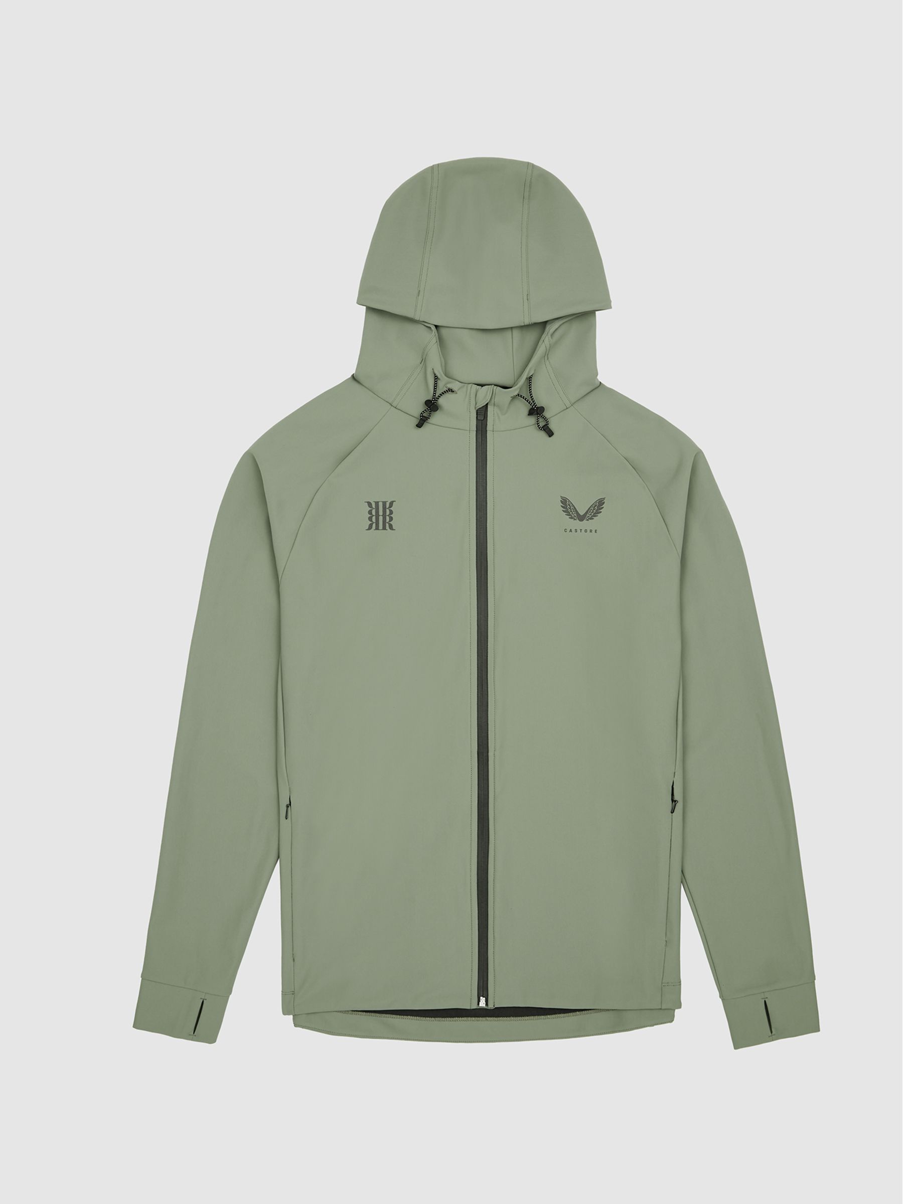 Castore Bonded Running Jacket in Khaki - Image 2 of 7