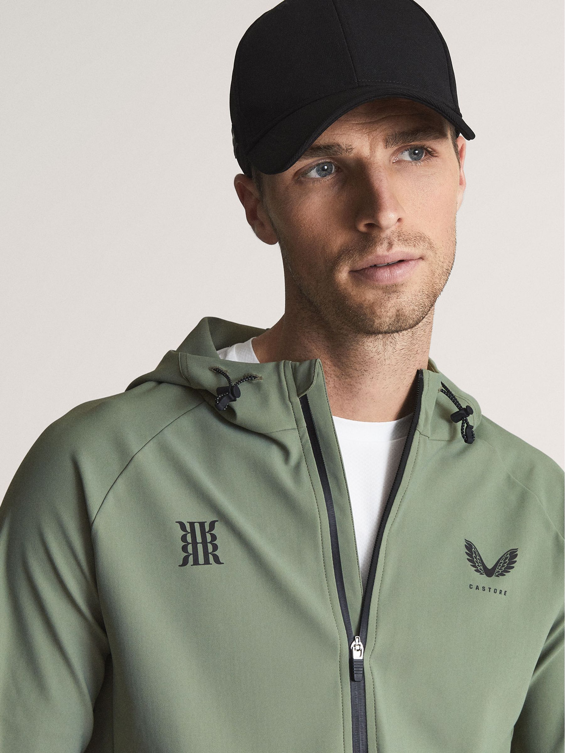 Castore Bonded Running Jacket in Khaki - Image 4 of 7