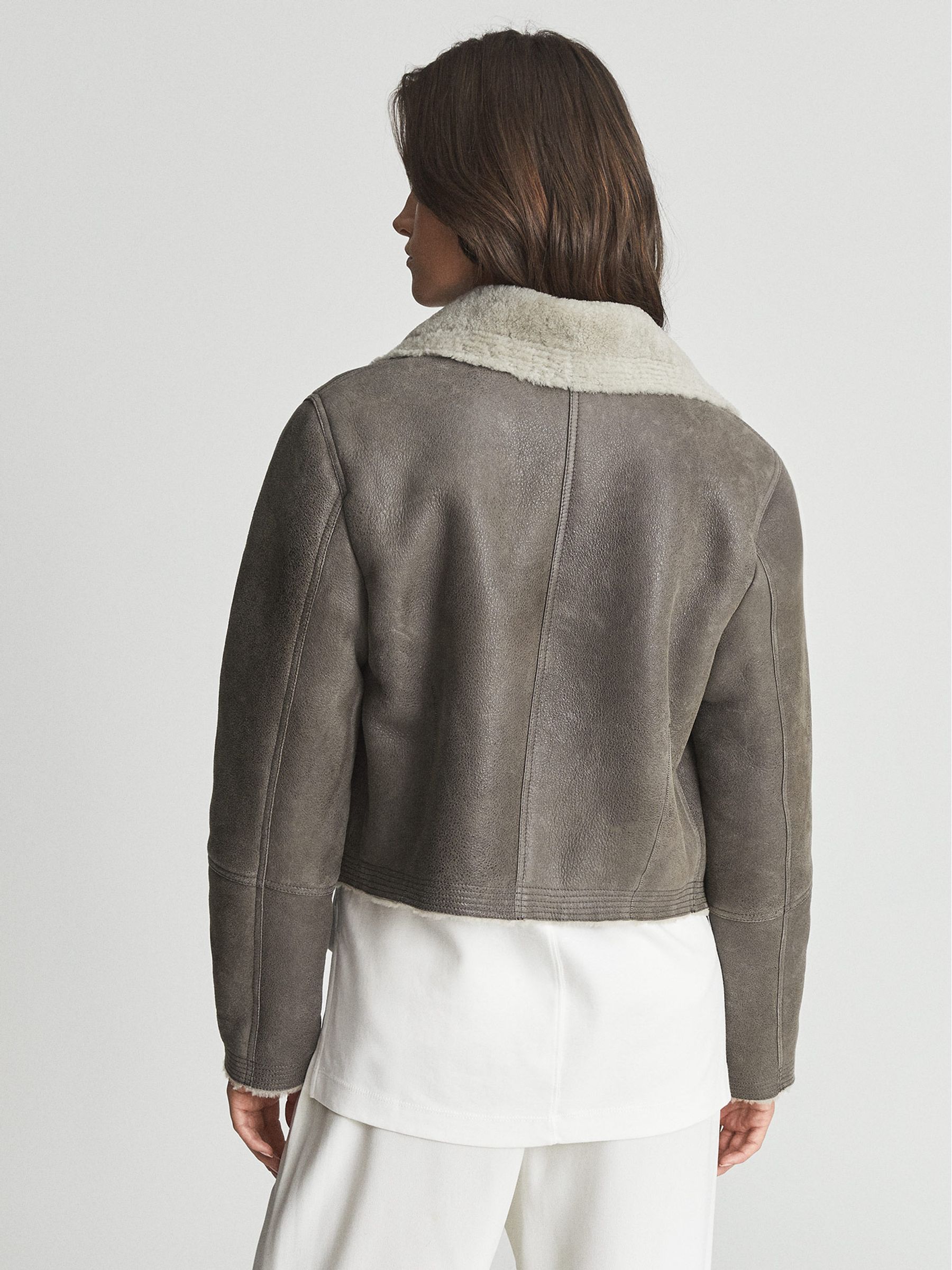 Shearling Jacket in Brown - Image 5 of 5