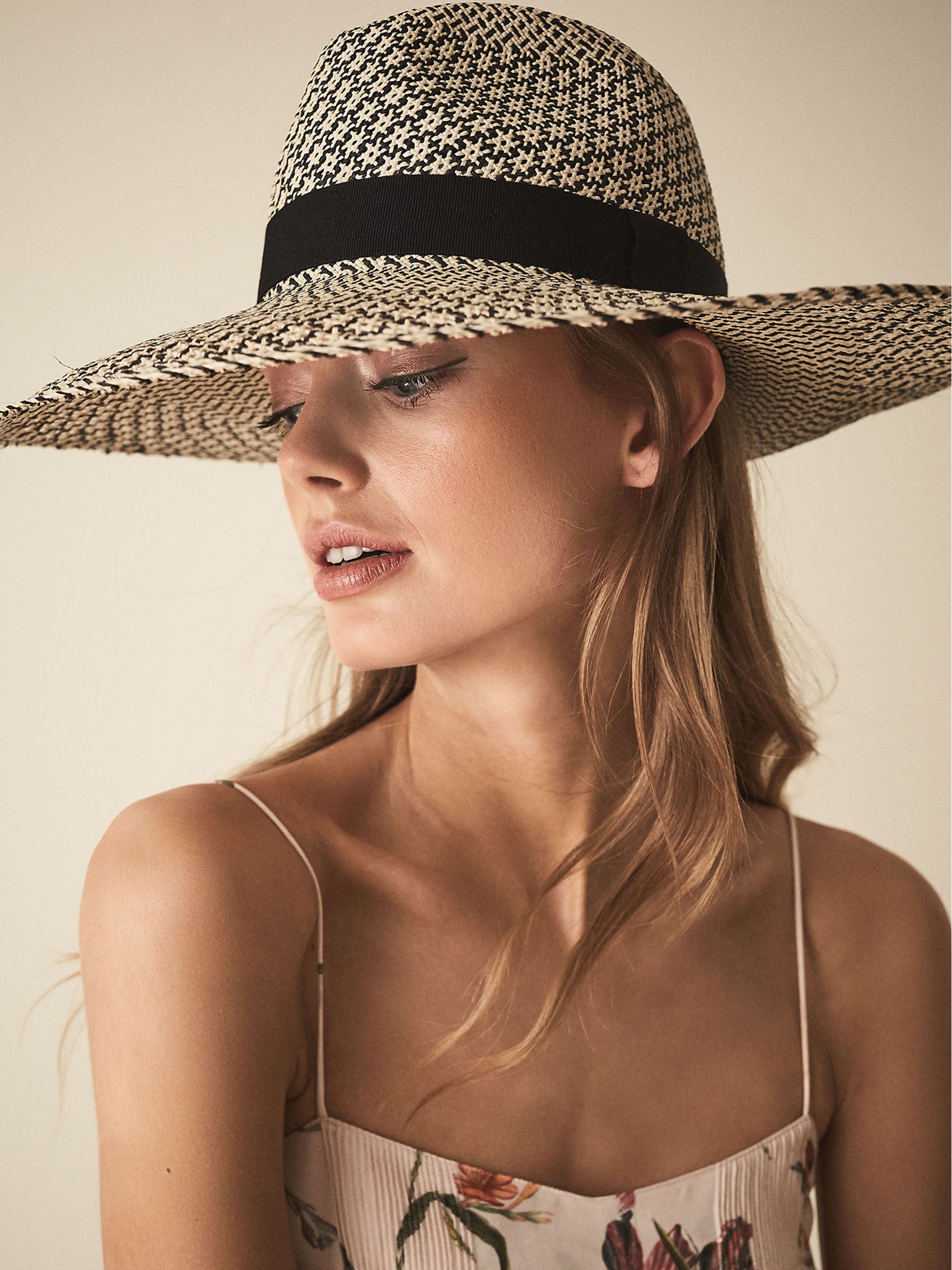 Star Weave Panama Hat in Neutral - Image 1 of 4