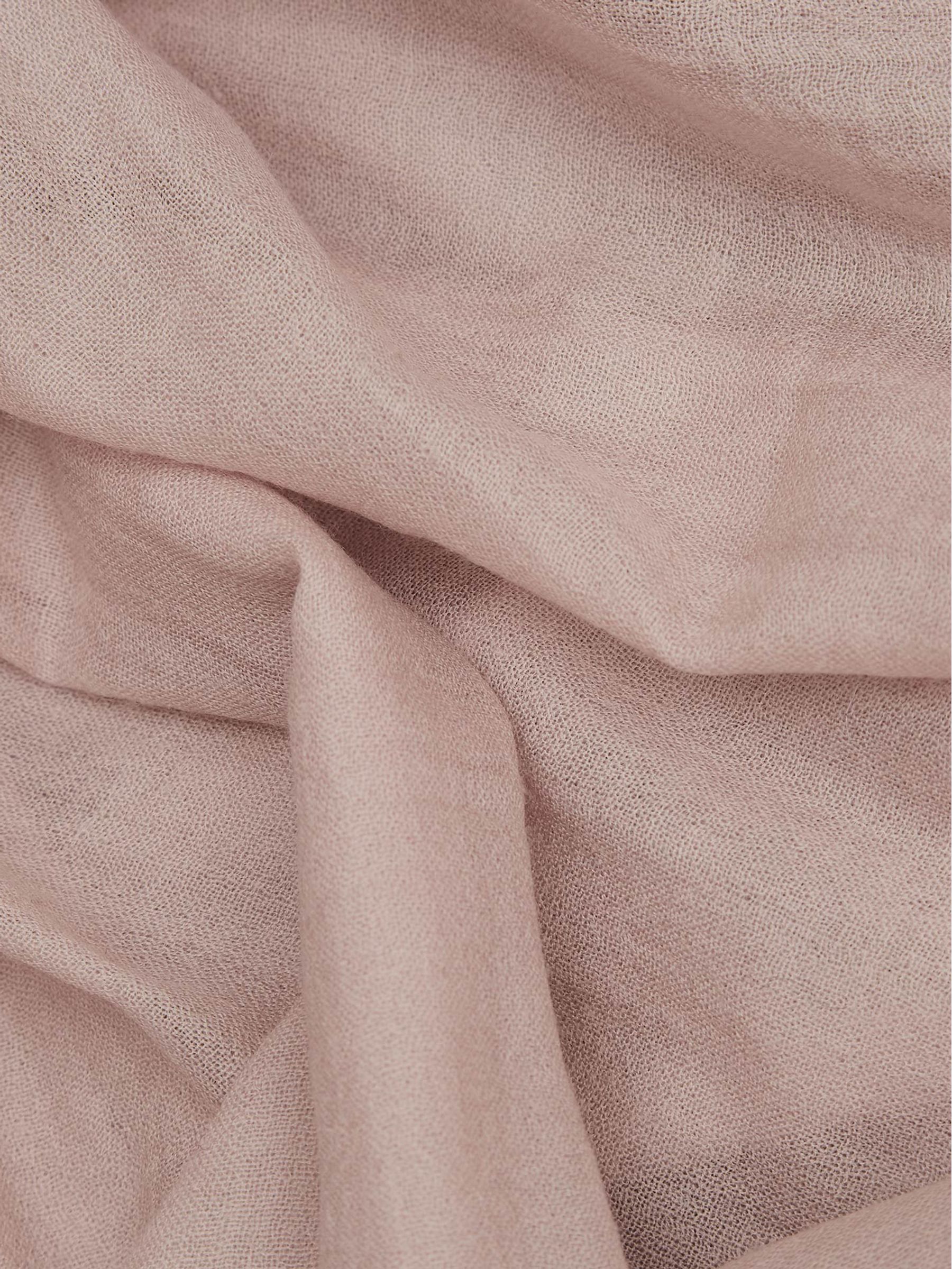 Wool Cashmere Lightweight Scarf in Blush - Image 4 of 4
