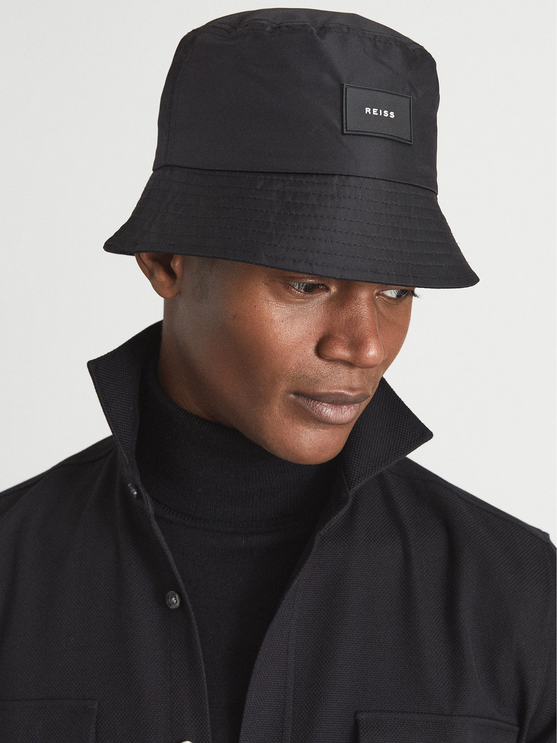 Canvas Bucket Hat in Black - Image 1 of 5