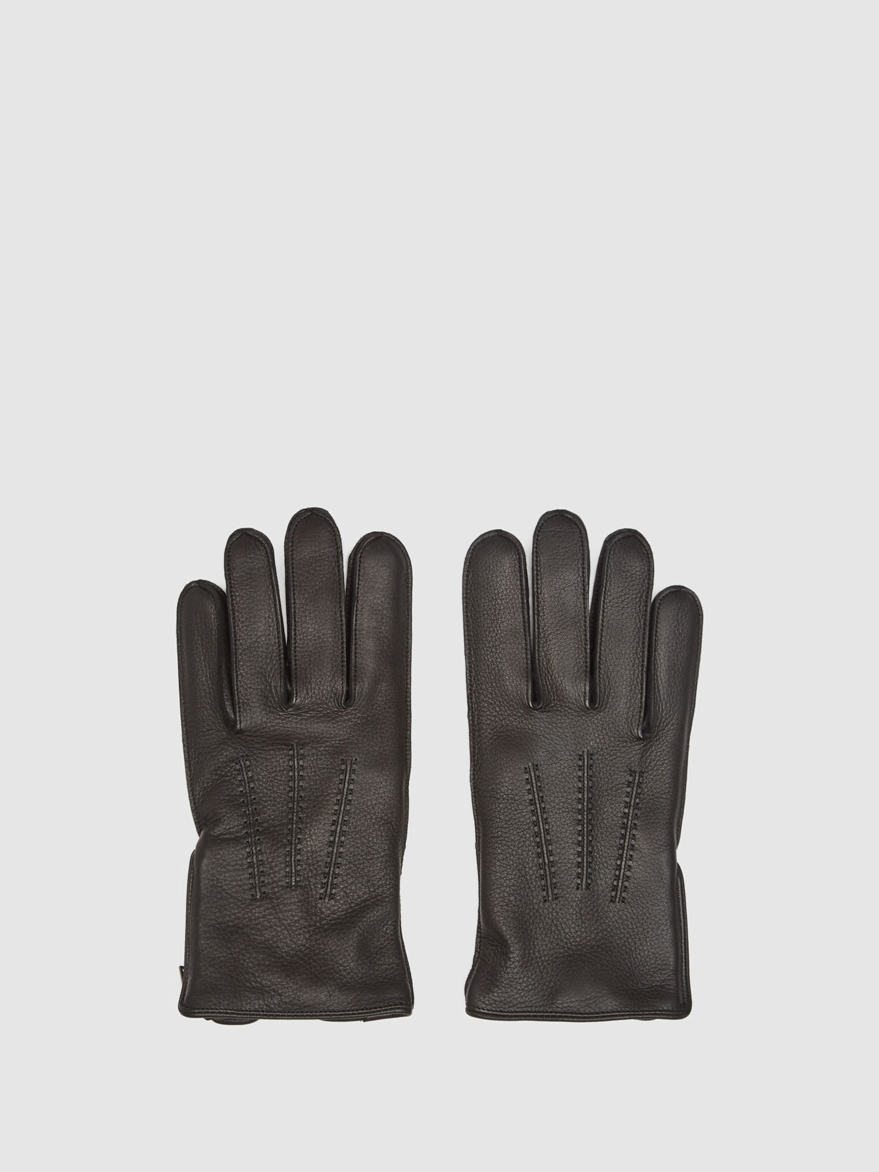 Leather Gloves in Black - Image 1 of 4