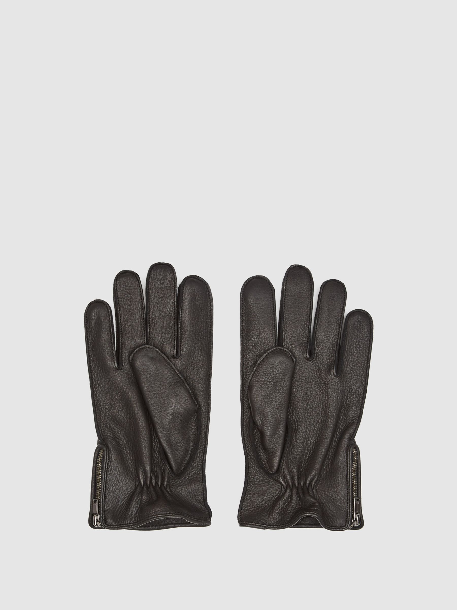 Leather Gloves in Black - Image 4 of 4