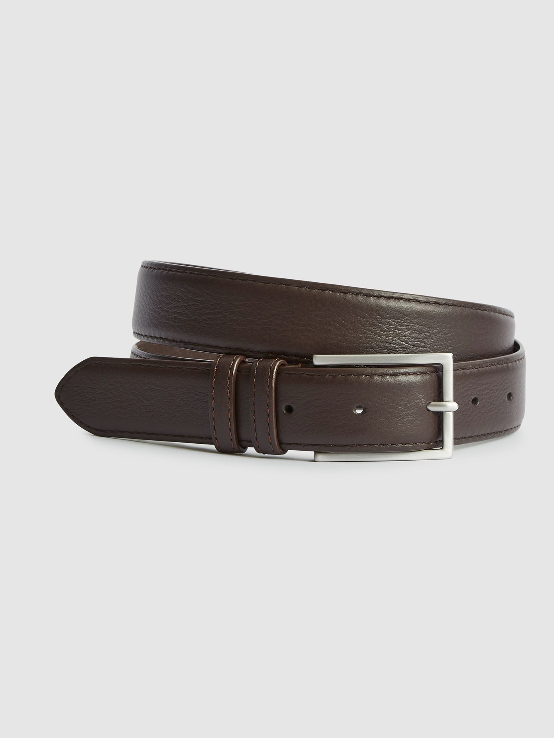 Formal Leather Belt in Brown - Image 2 of 4