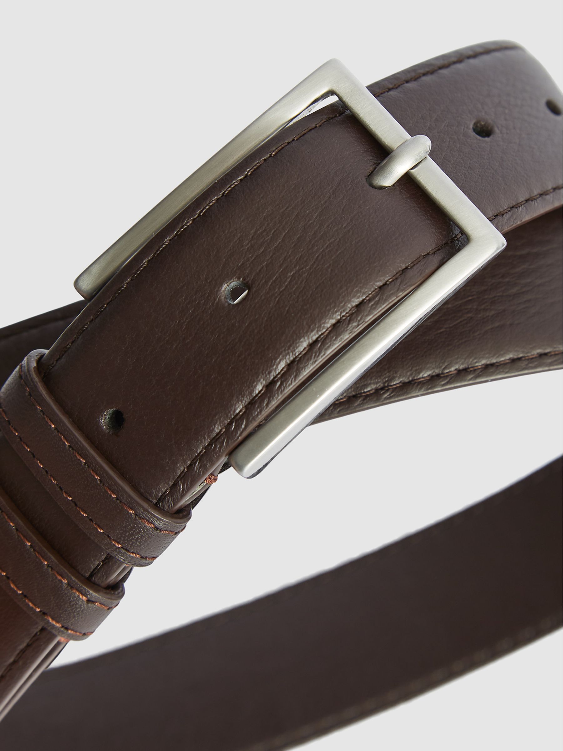 Formal Leather Belt in Brown - Image 3 of 4