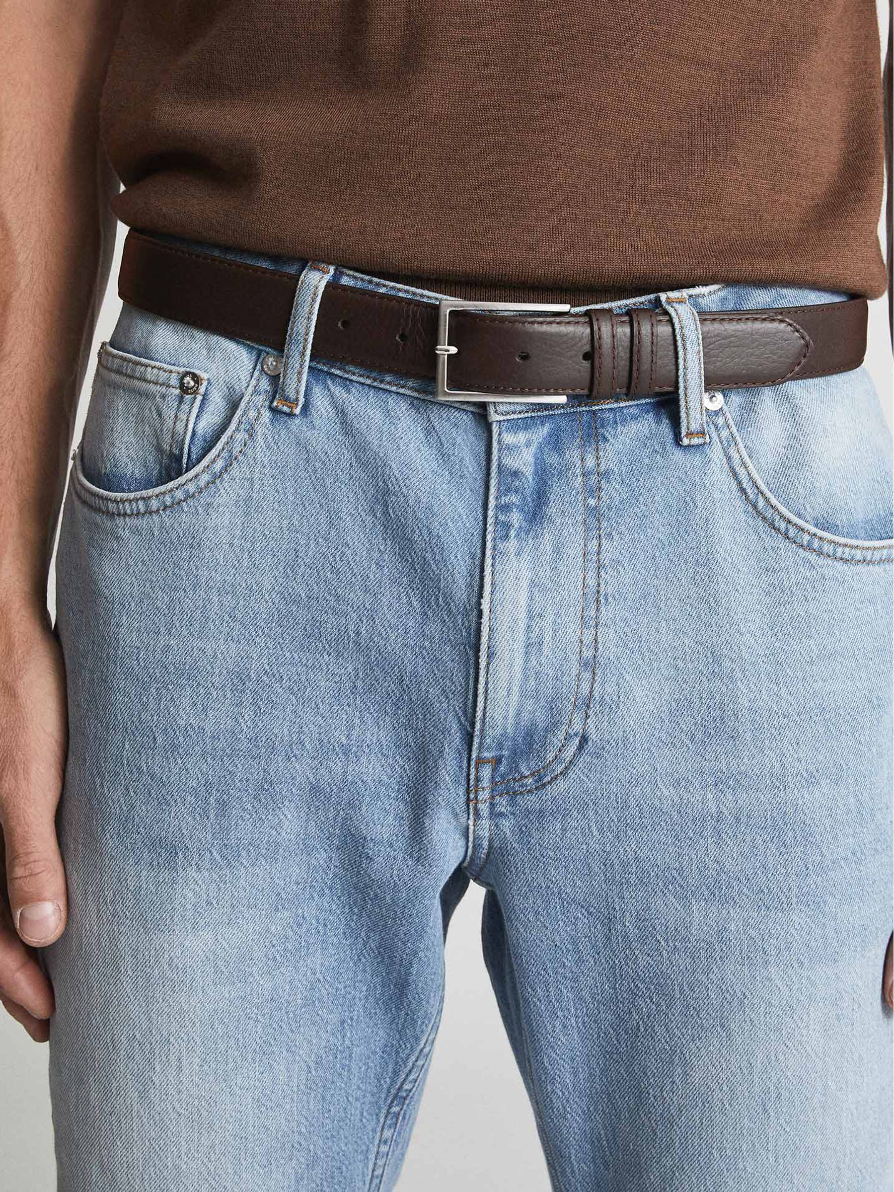 Formal Leather Belt in Brown - Image 4 of 4