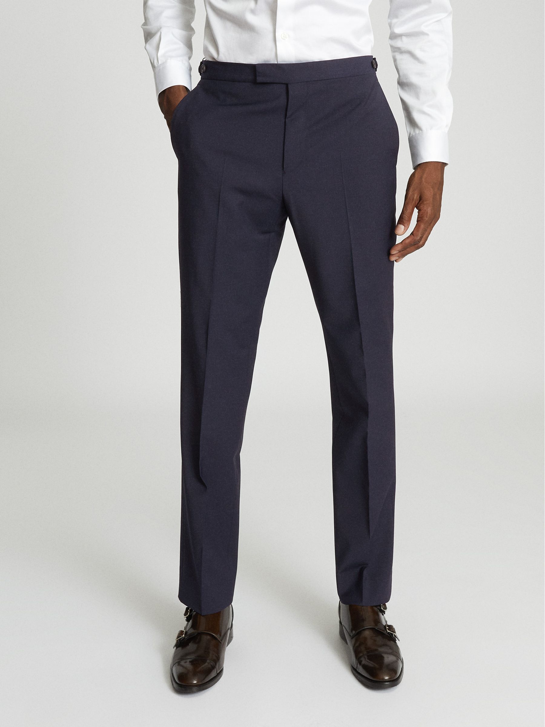Modern Fit Travel Trousers in Navy - Image 3 of 5