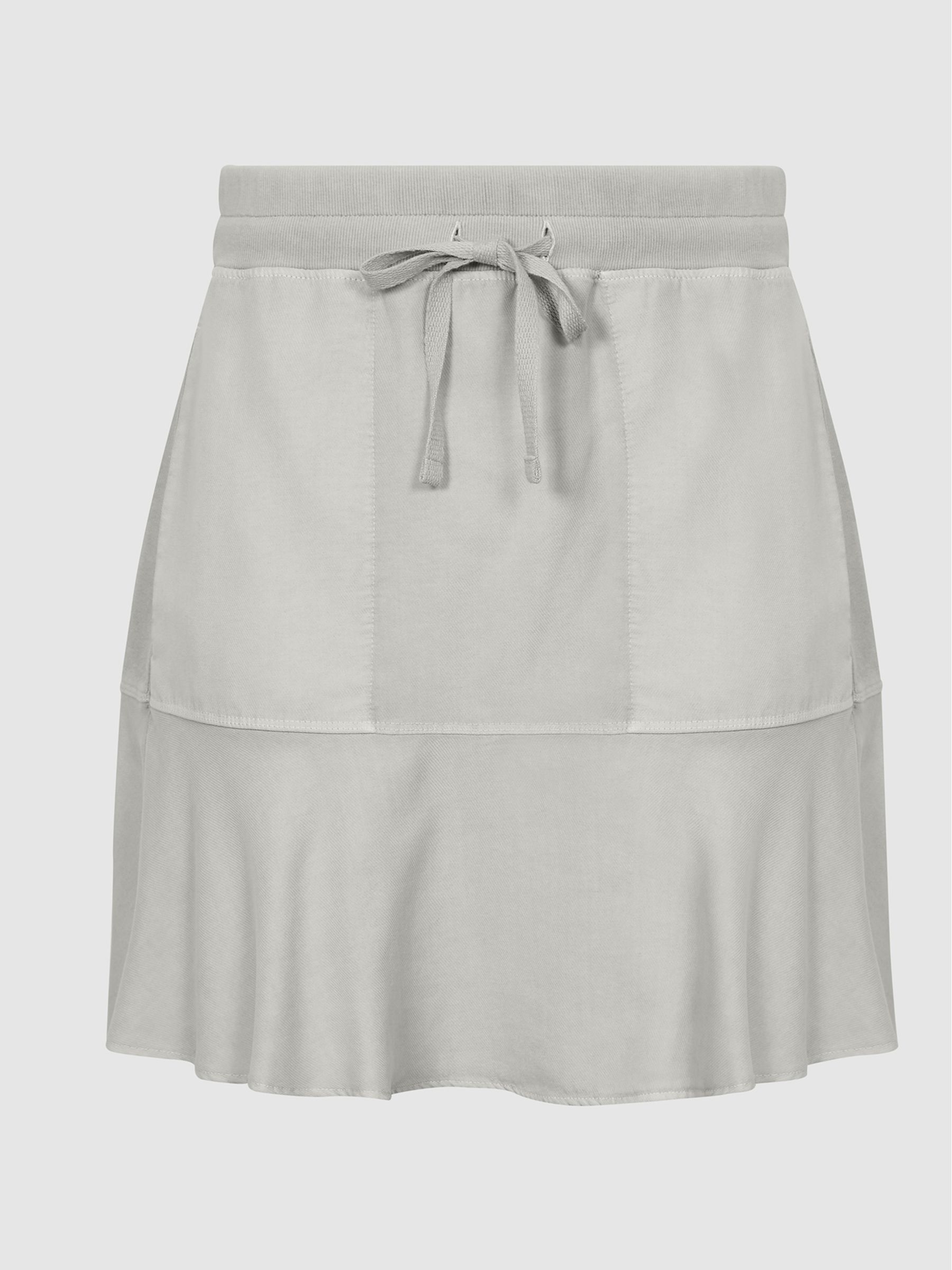 Fabric Mix Mini Skirt in Pale Green - Image 2 of 6