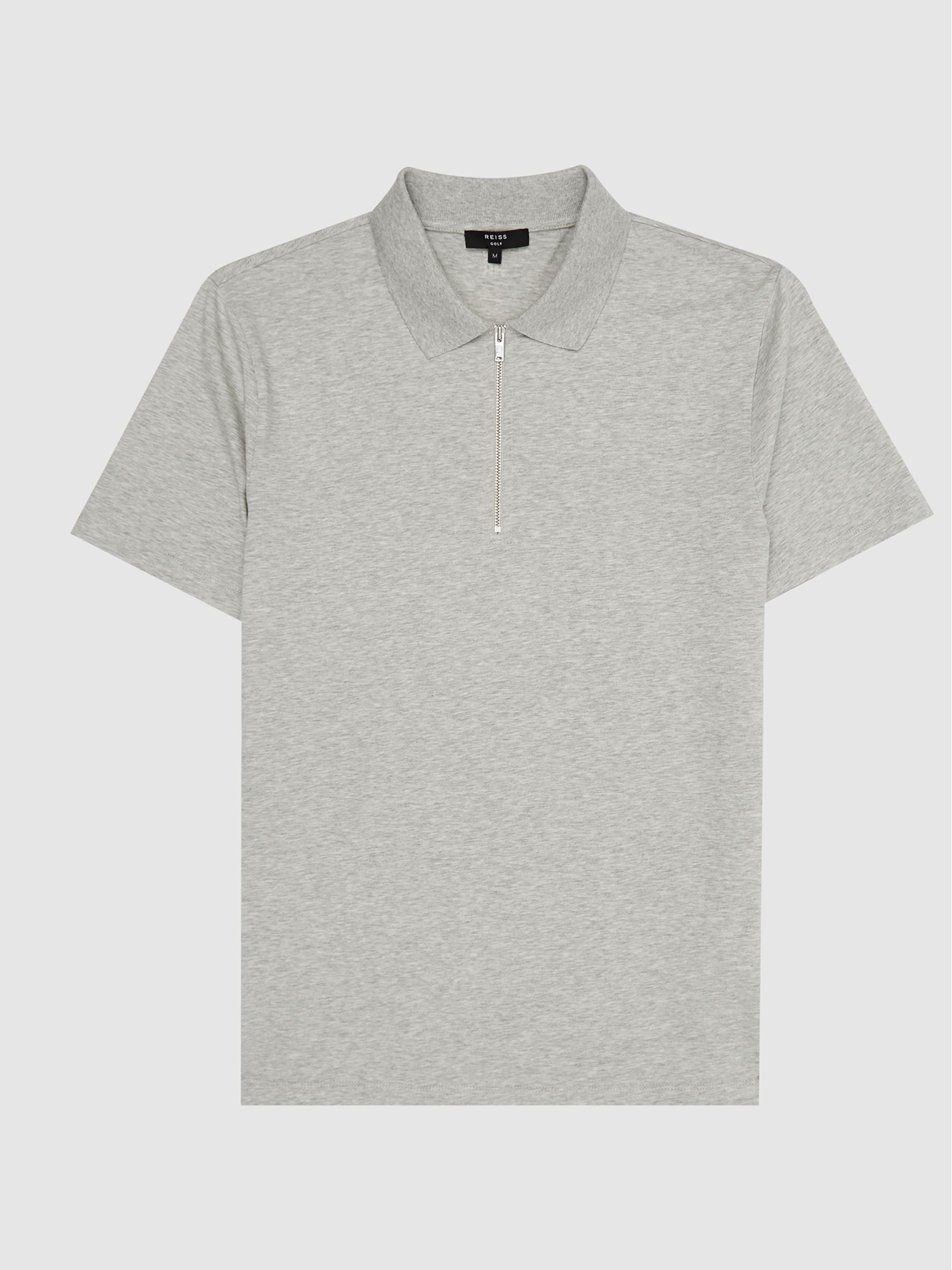 Mercerised Egyptian Cotton Polo Shirt in Soft Grey - Image 2 of 4