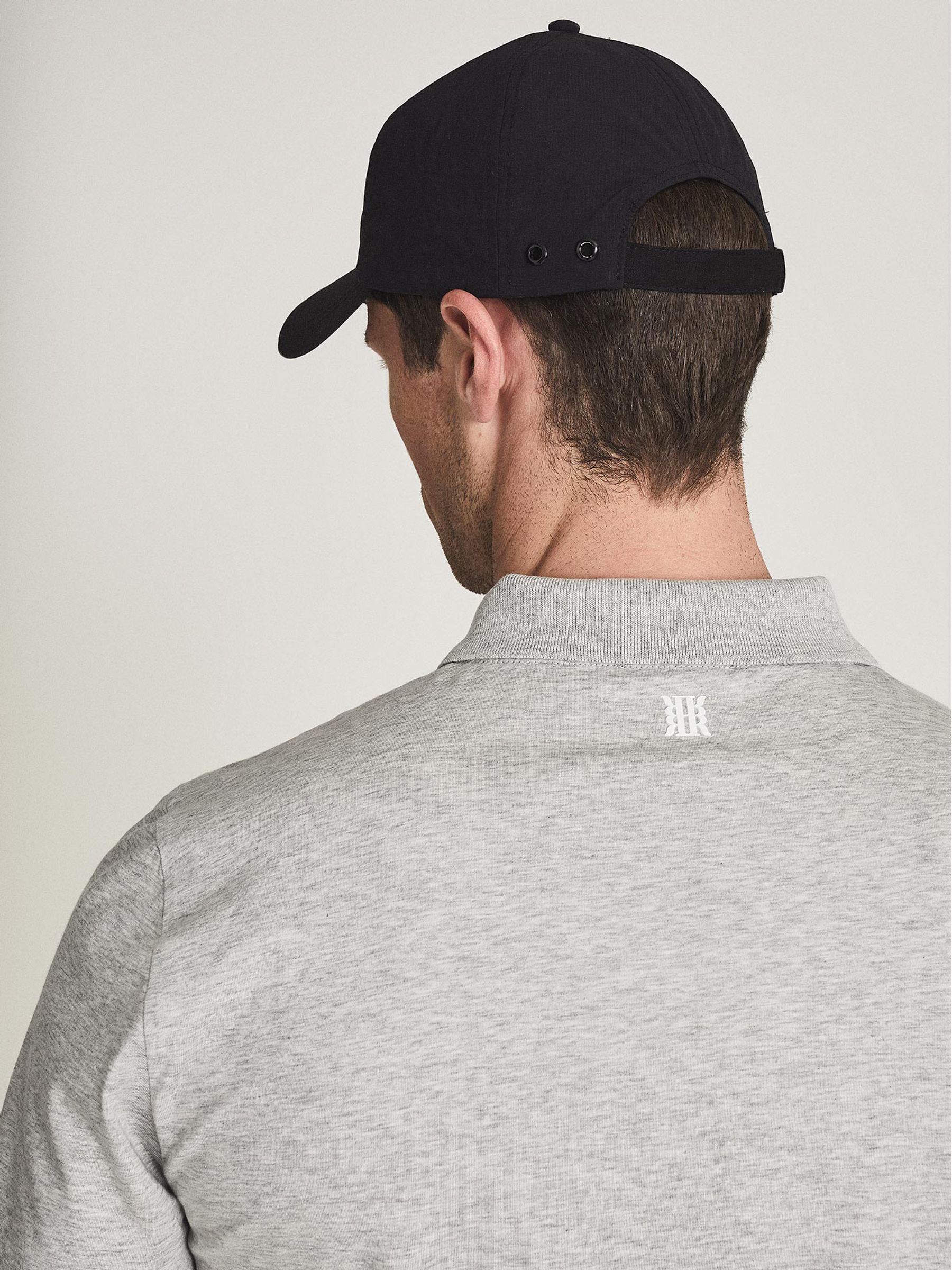 Mercerised Egyptian Cotton Polo Shirt in Soft Grey - Image 3 of 4