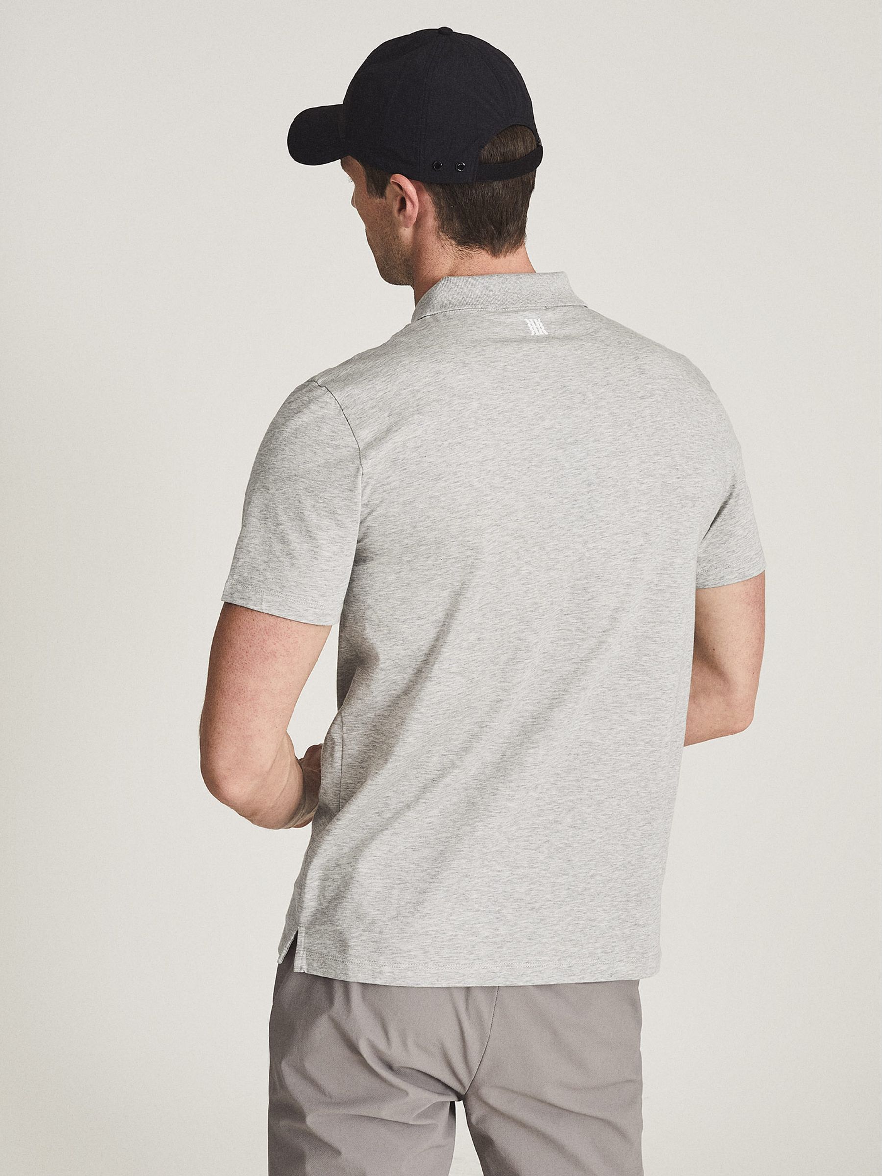 Mercerised Egyptian Cotton Polo Shirt in Soft Grey - Image 5 of 6