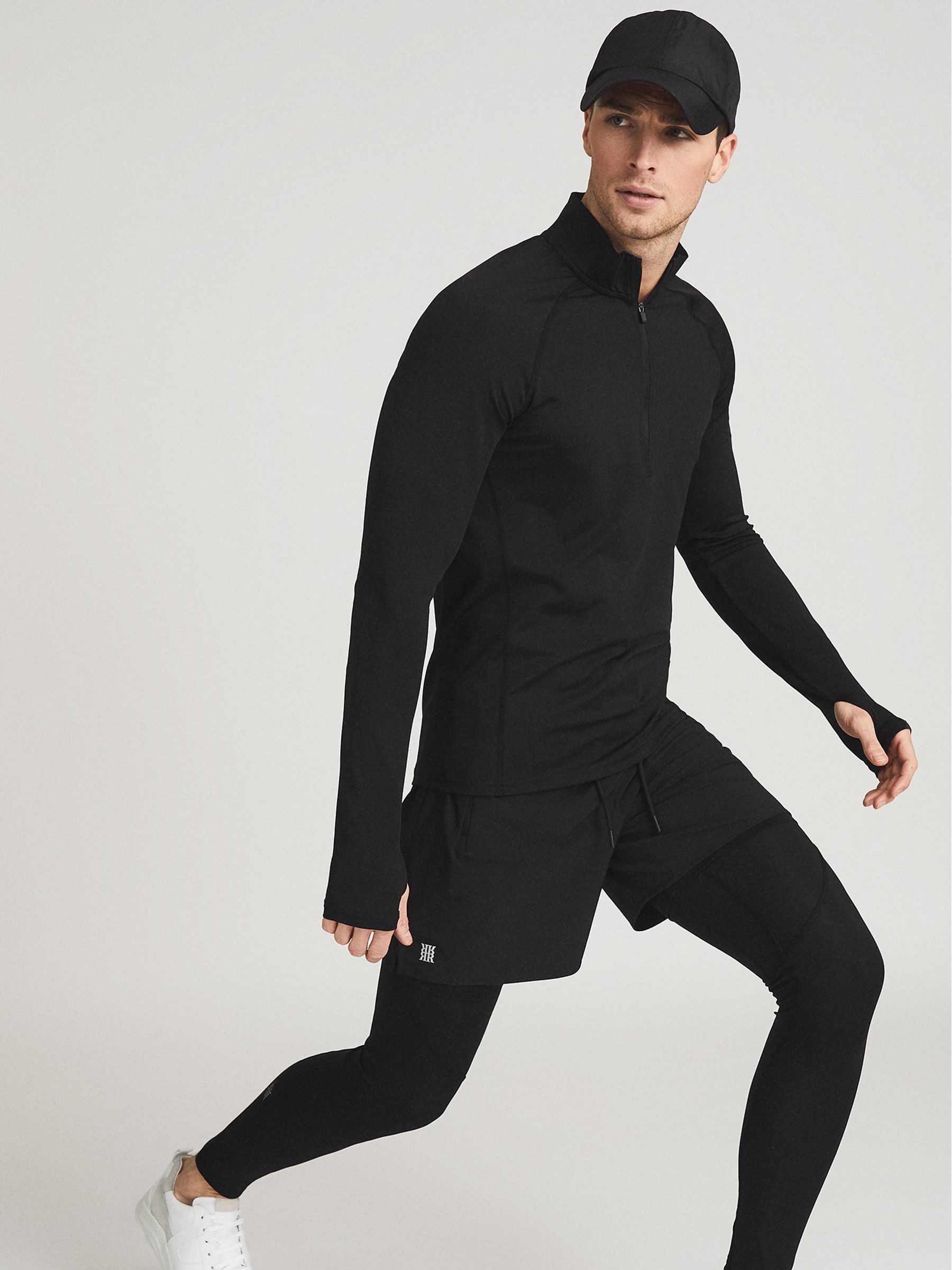 Windproof Running Shorts in Black - Image 4 of 7