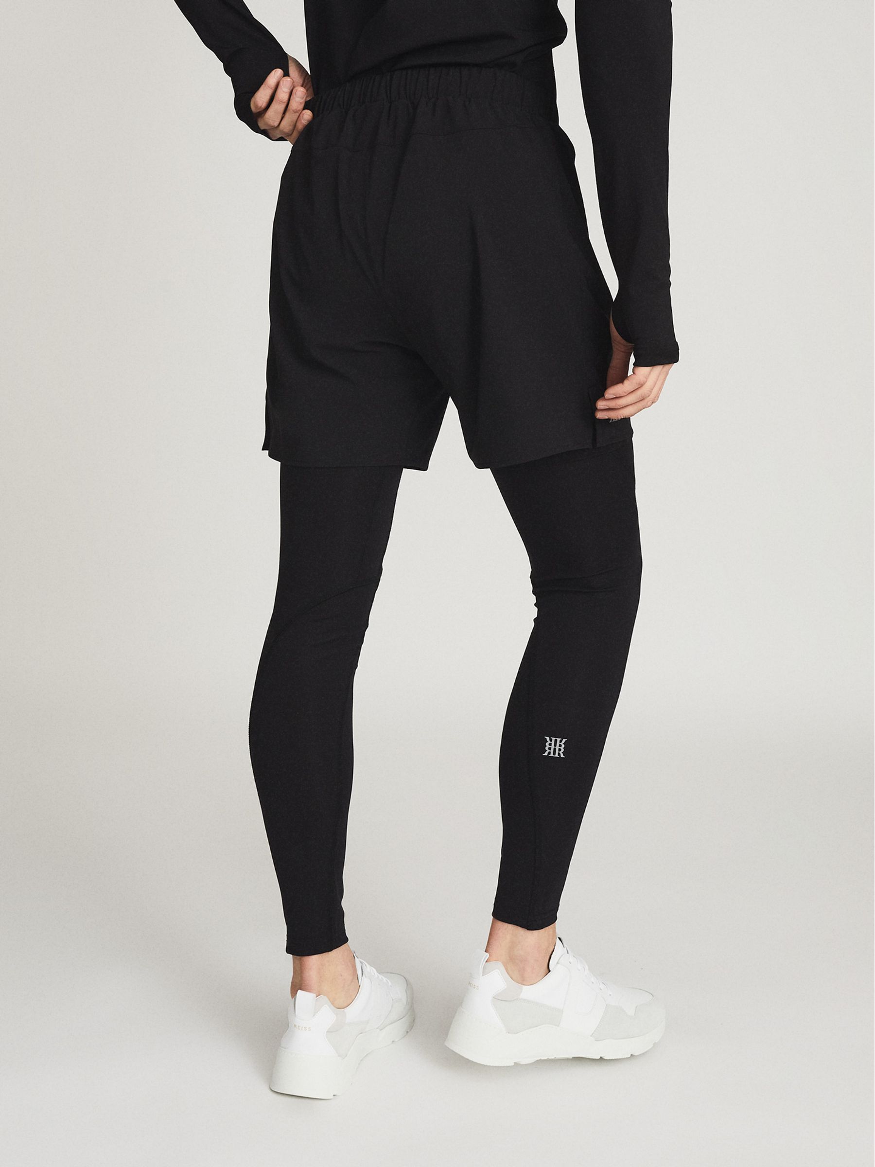 Windproof Running Shorts in Black - Image 5 of 7