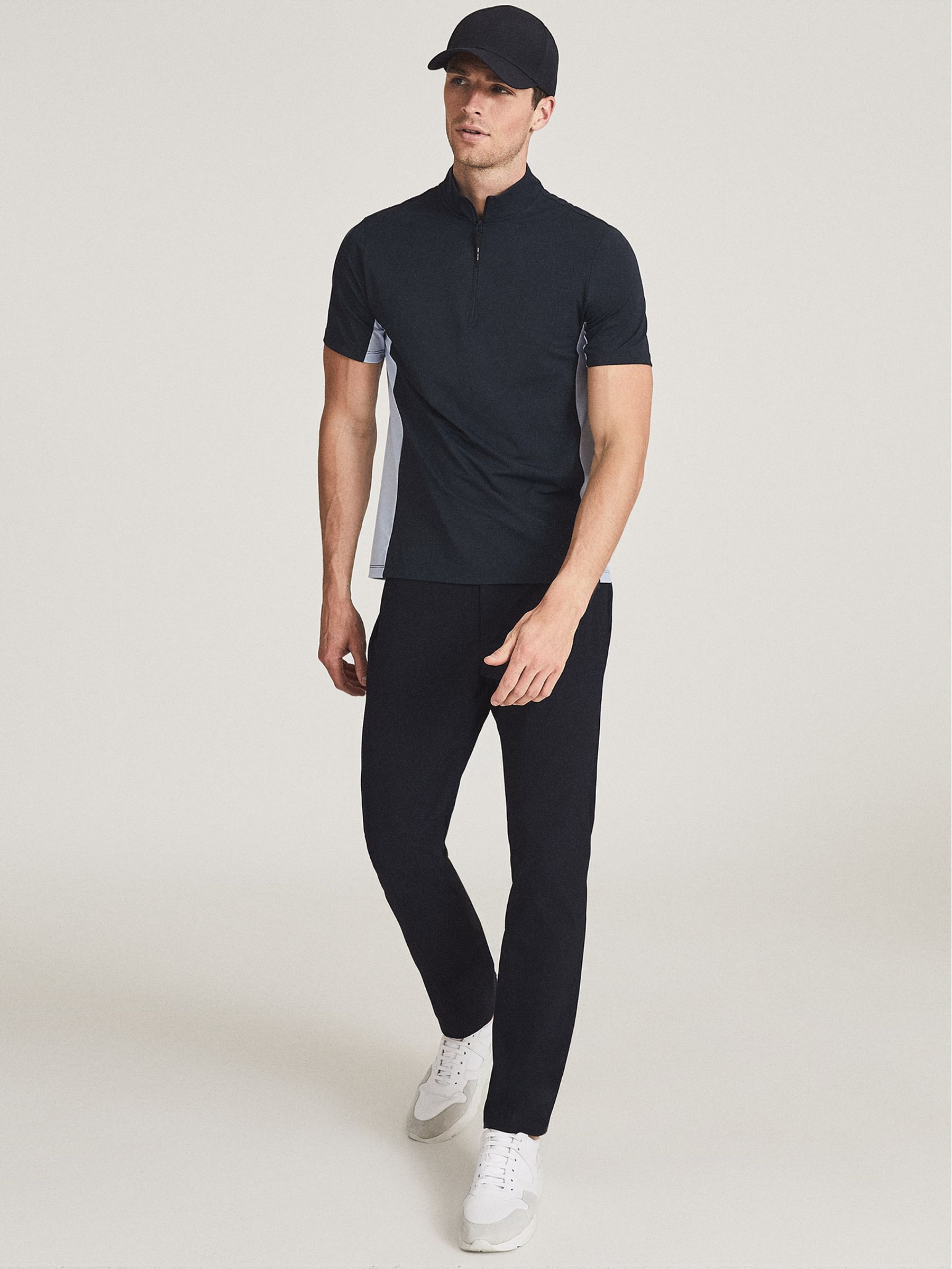 Golf Funnel Zip Neck Top in Navy - Image 1 of 2 Golf Funnel Zip Neck Top in Navy - Image 1 of 2